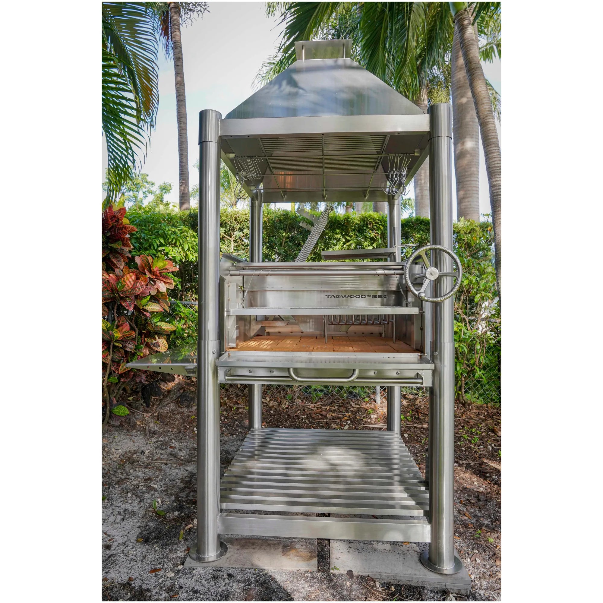 Tagwood BBQ12SS Argentine Santa Maria Stainless Steel Charcoal Grill | Novaselectes