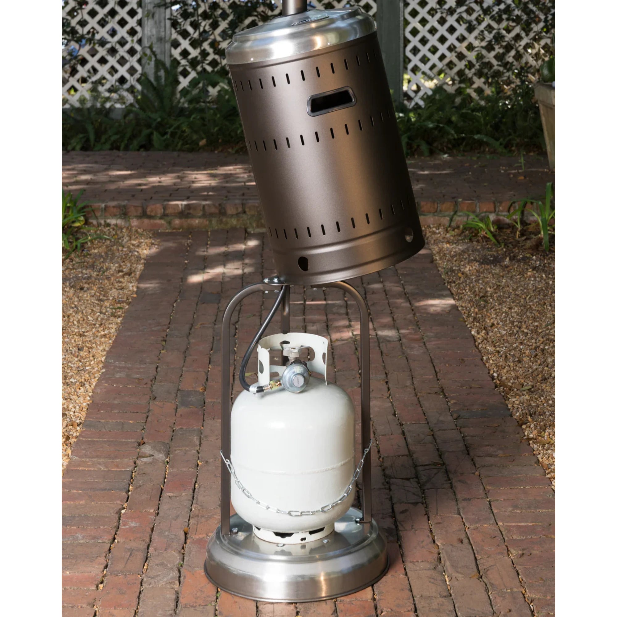 Well Traveled Living Ash & Stainless Steel Finish Propane Gas Patio Heater | Novaselectes