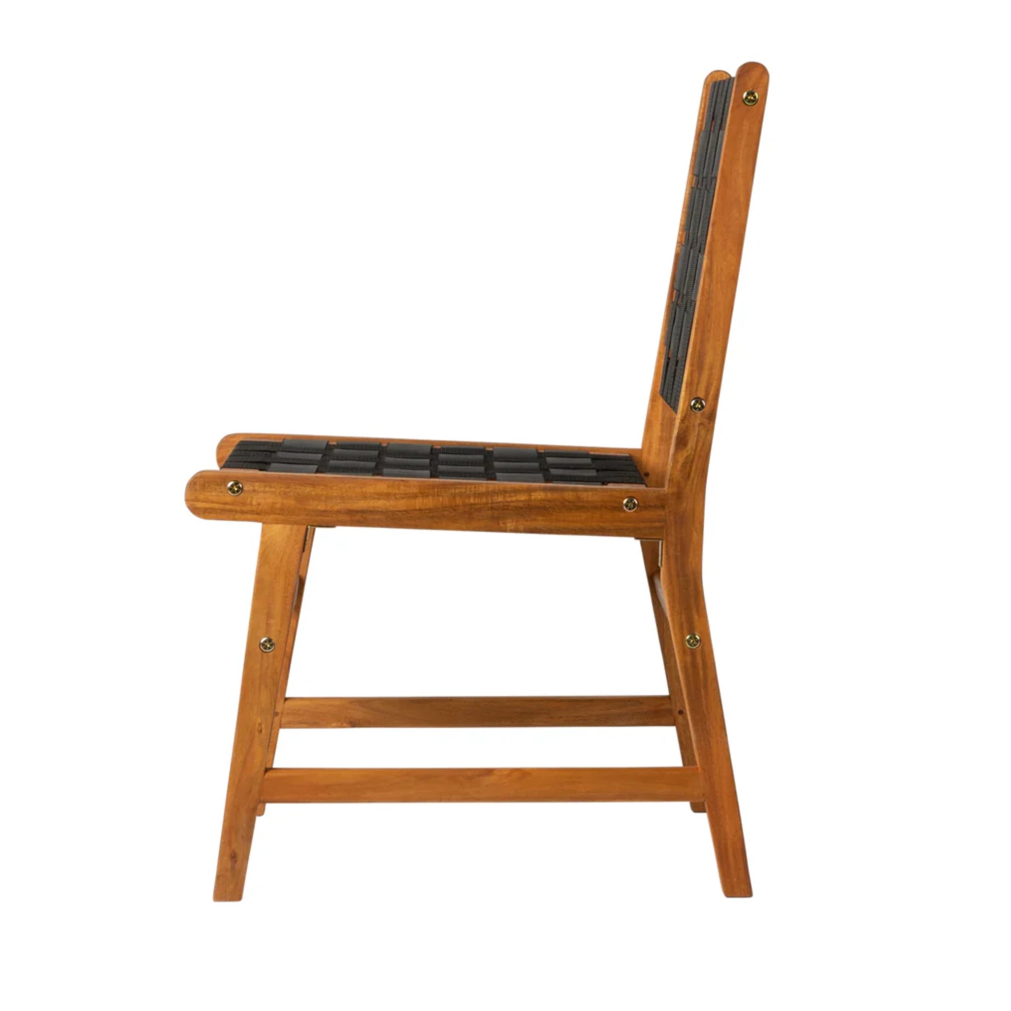 Well Traveled Living Sava Dining Side Chair in Black Webbing | Novaselectes