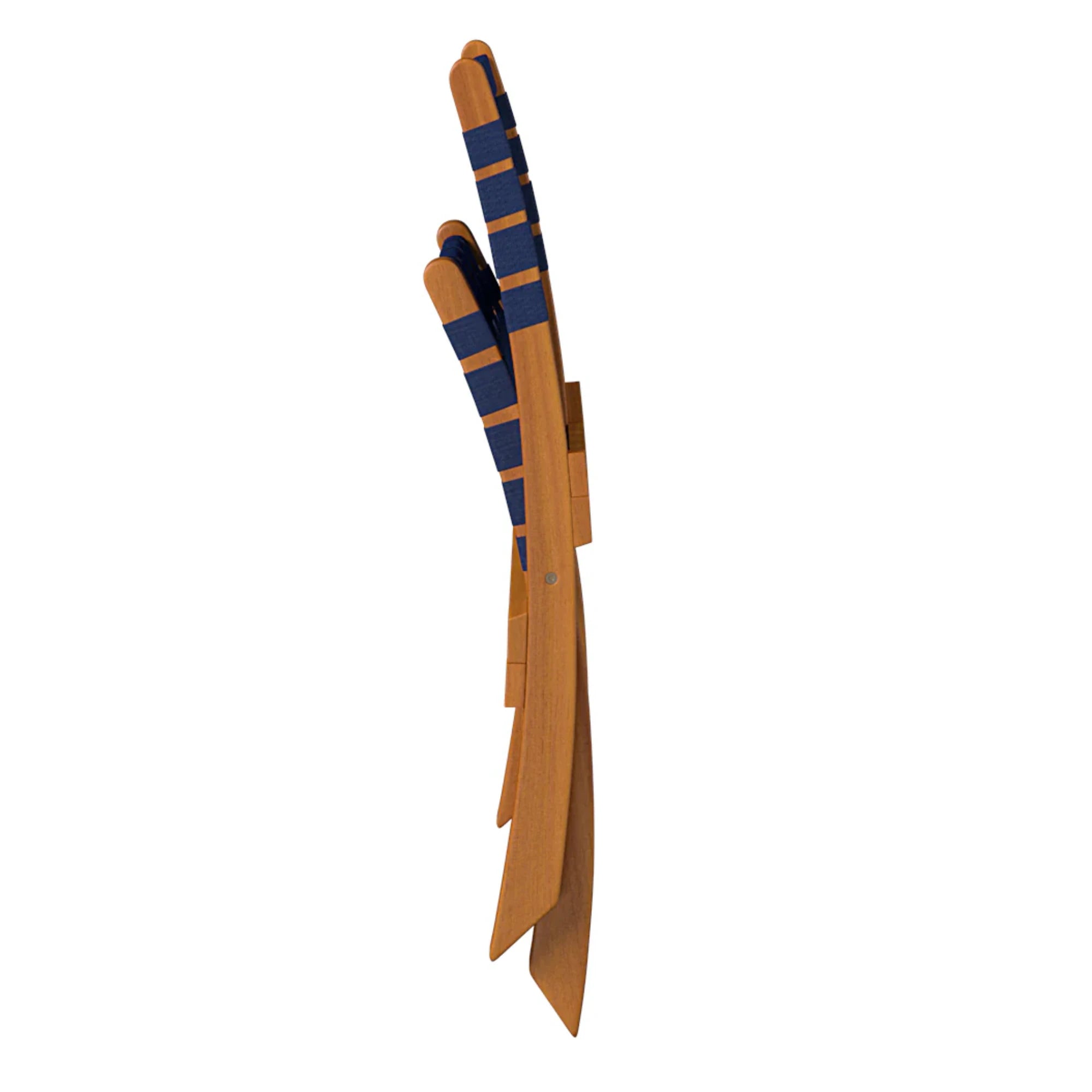 Well Traveled Living Sava Folding Chair in Navy Blue Webbing | Novaselectes