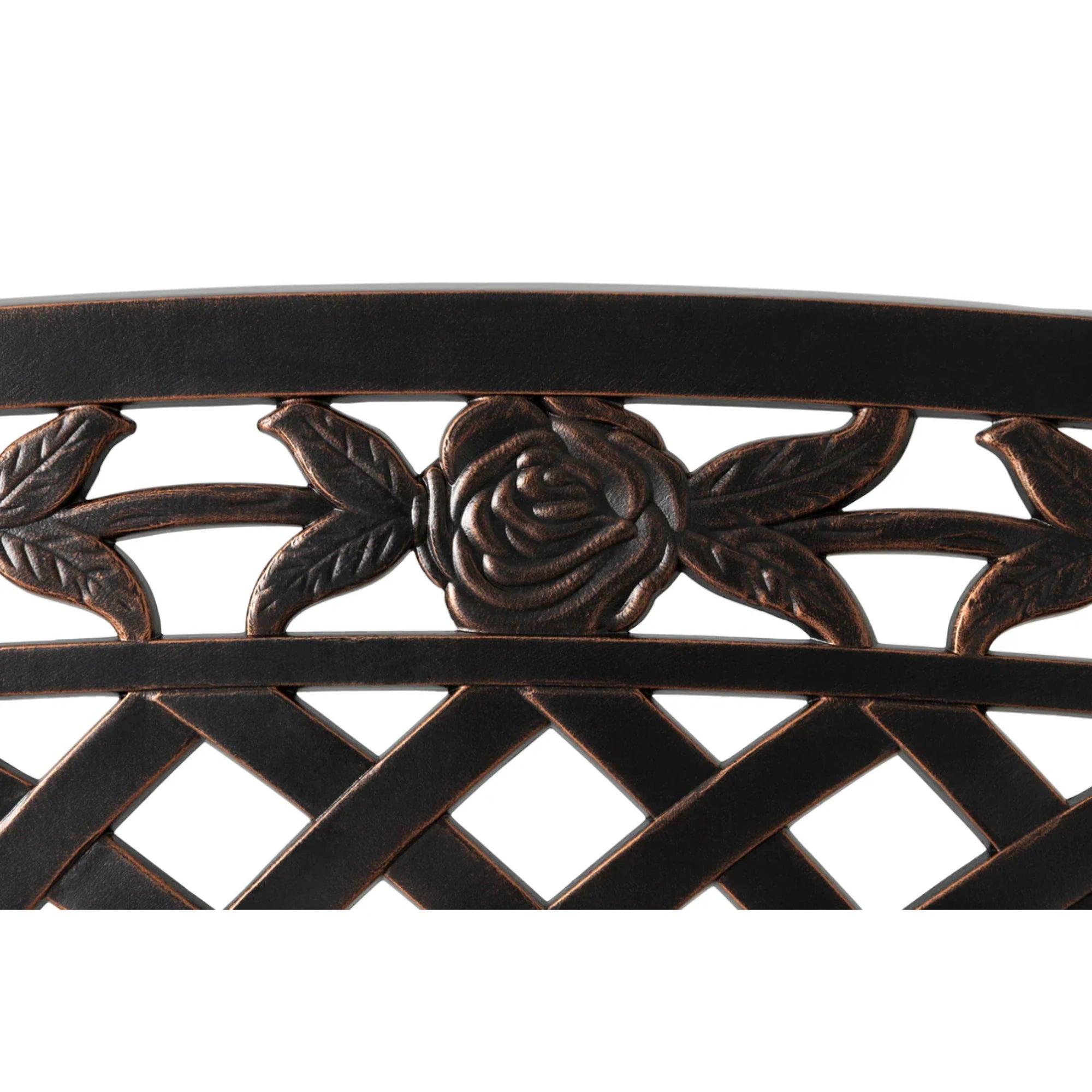 Well Traveled Living Scarlet Aluminum Patio Bench in Antique Bronze | Novaselectes