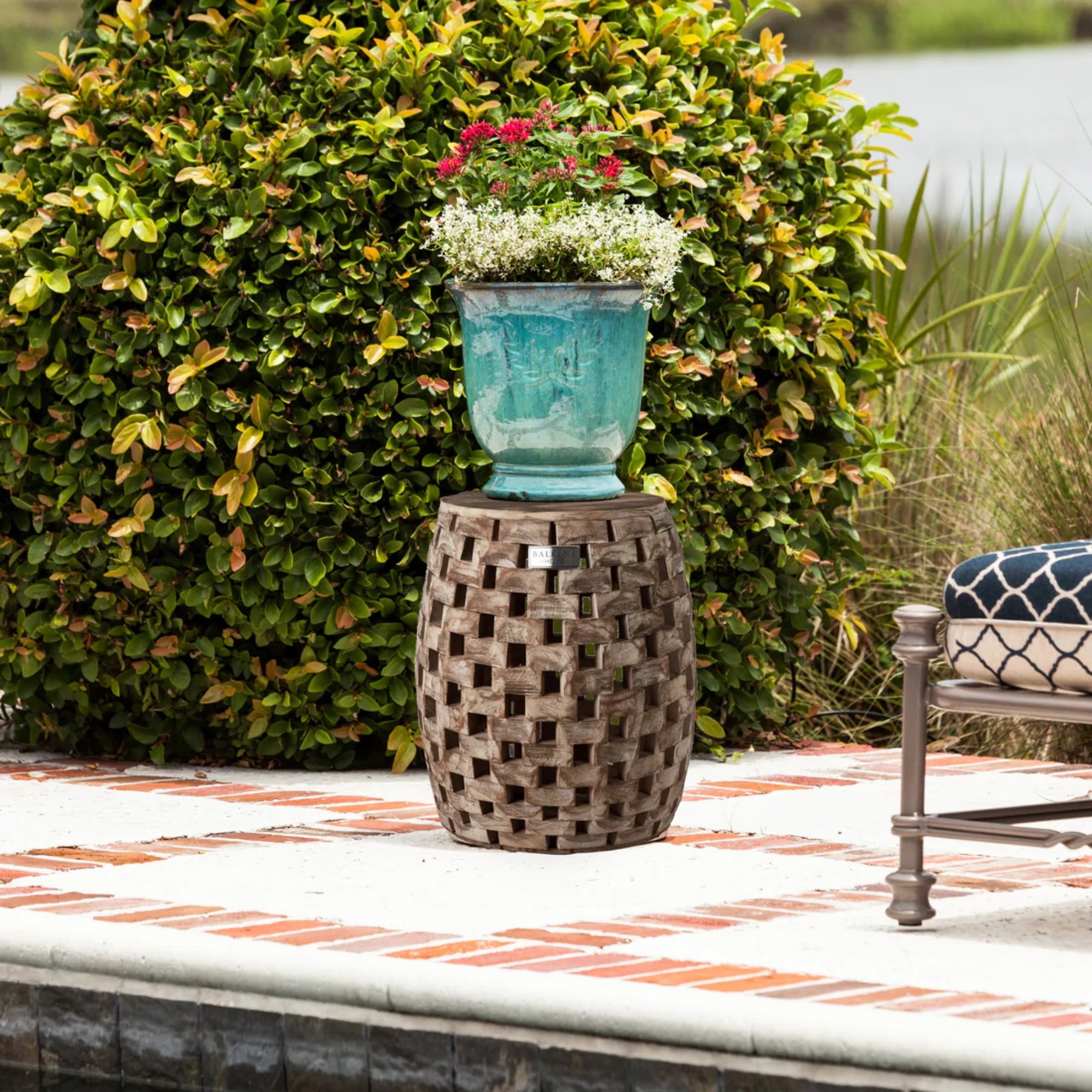 Well Traveled Living Maya Oval Garden Stool | Novaselectes