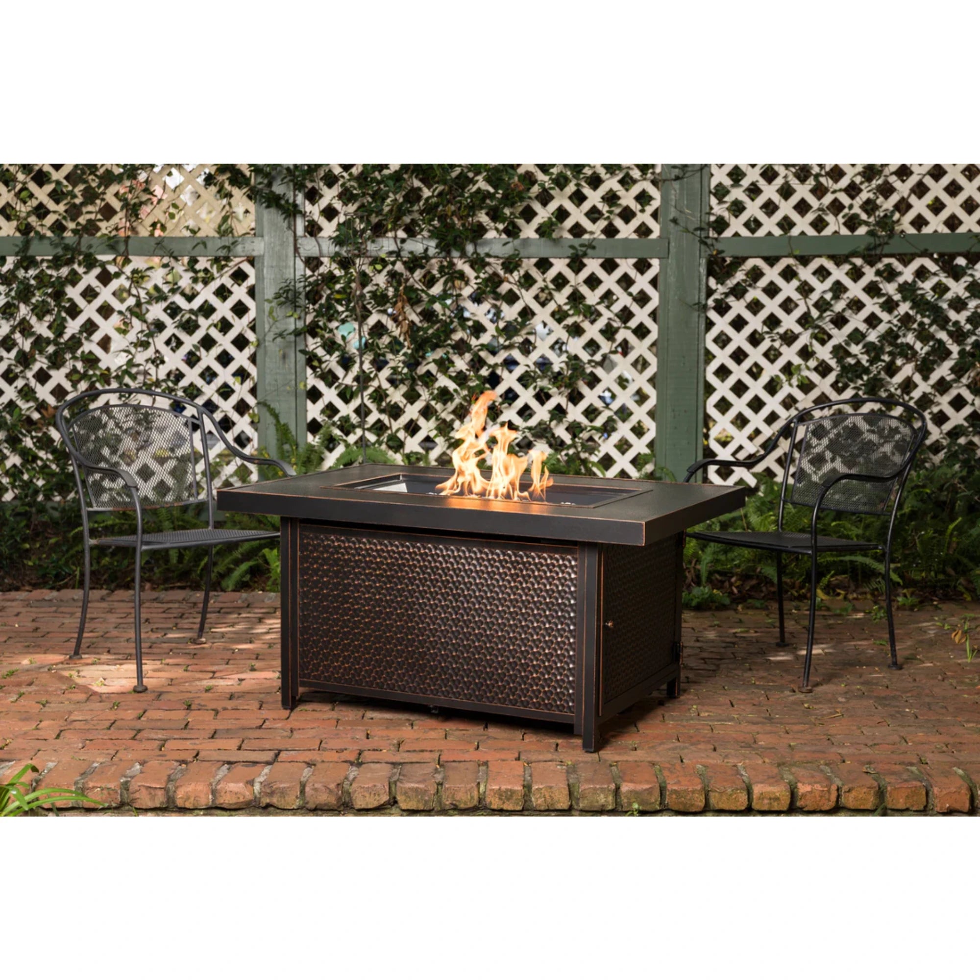 Well Traveled Living Weyland Rectangle Aluminum Propane Fire Pit | Novaselectes