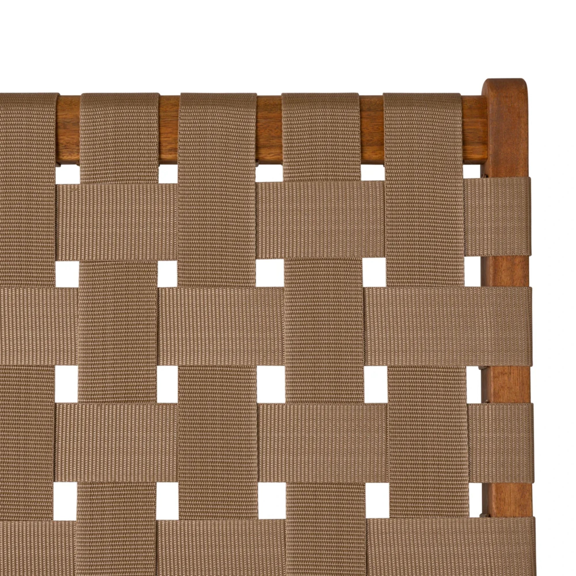 Well Traveled Living Sava Folding Chair in Brown Webbing | Novaselectes