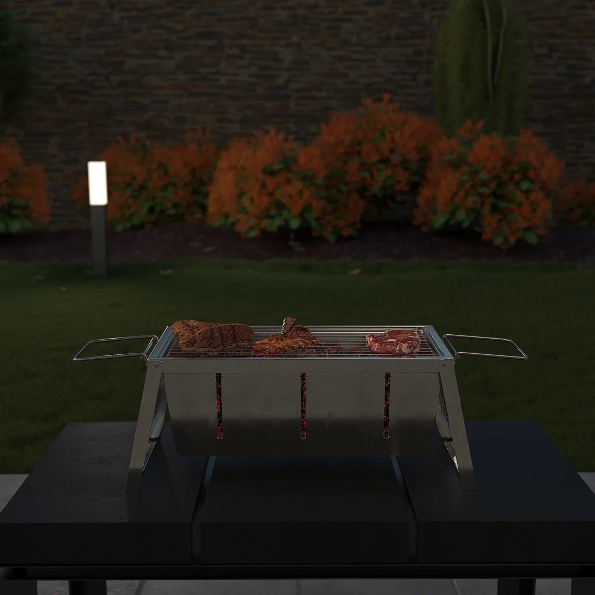Well Traveled Living Stainless Steel Foldaway Charcoal Grill | Novaselectes
