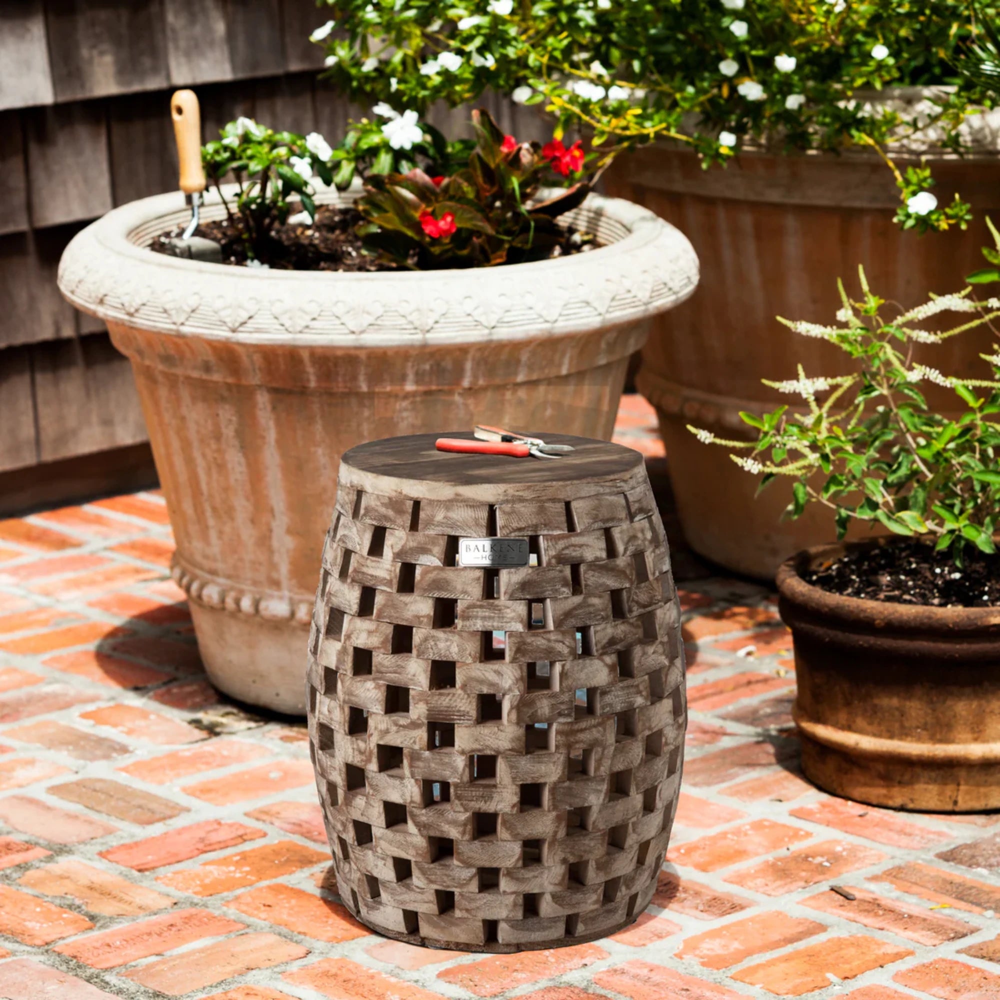 Well Traveled Living Maya Oval Garden Stool | Novaselectes