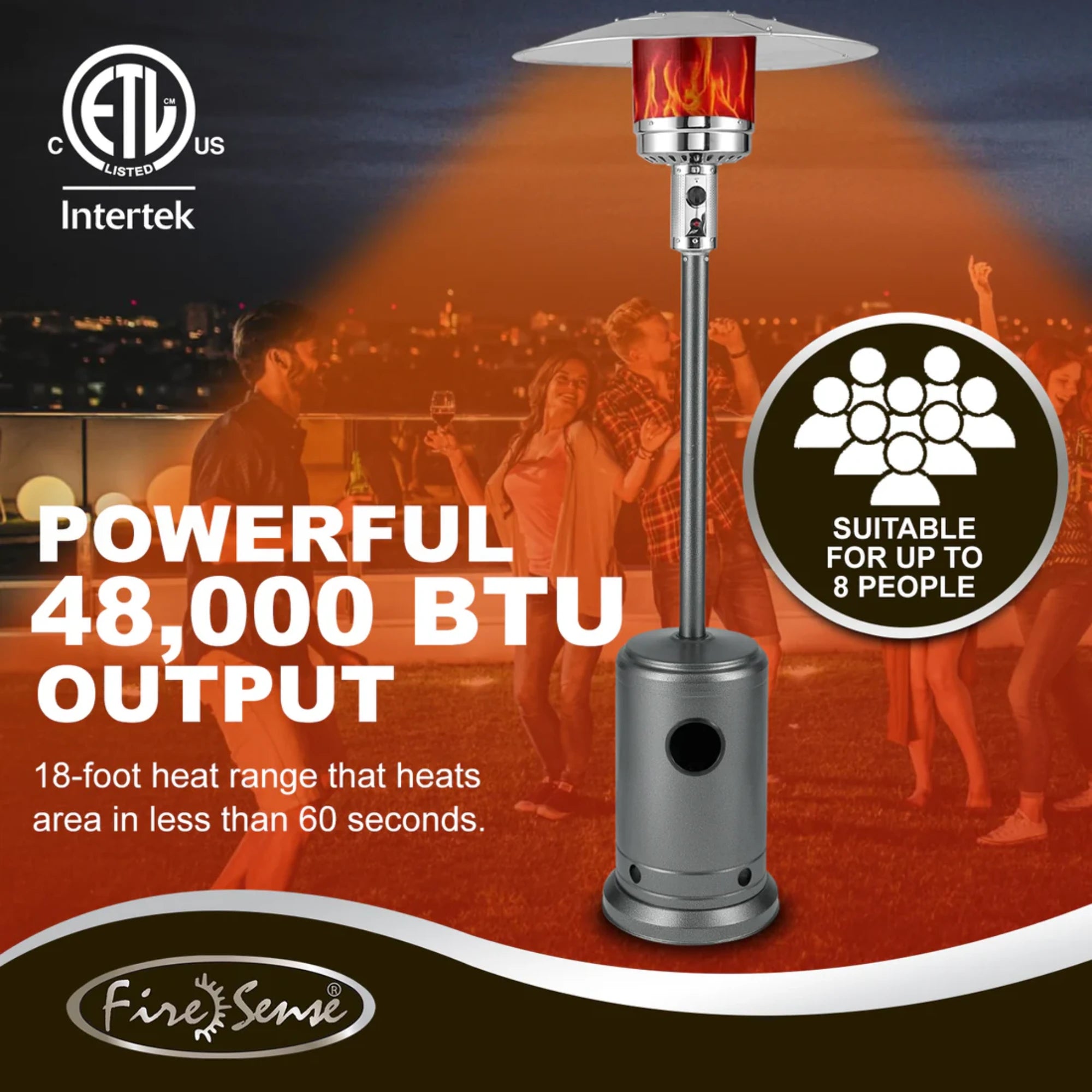 Well Traveled Living Hammered Platinum Commercial Propane Patio Heater | Novaselectes