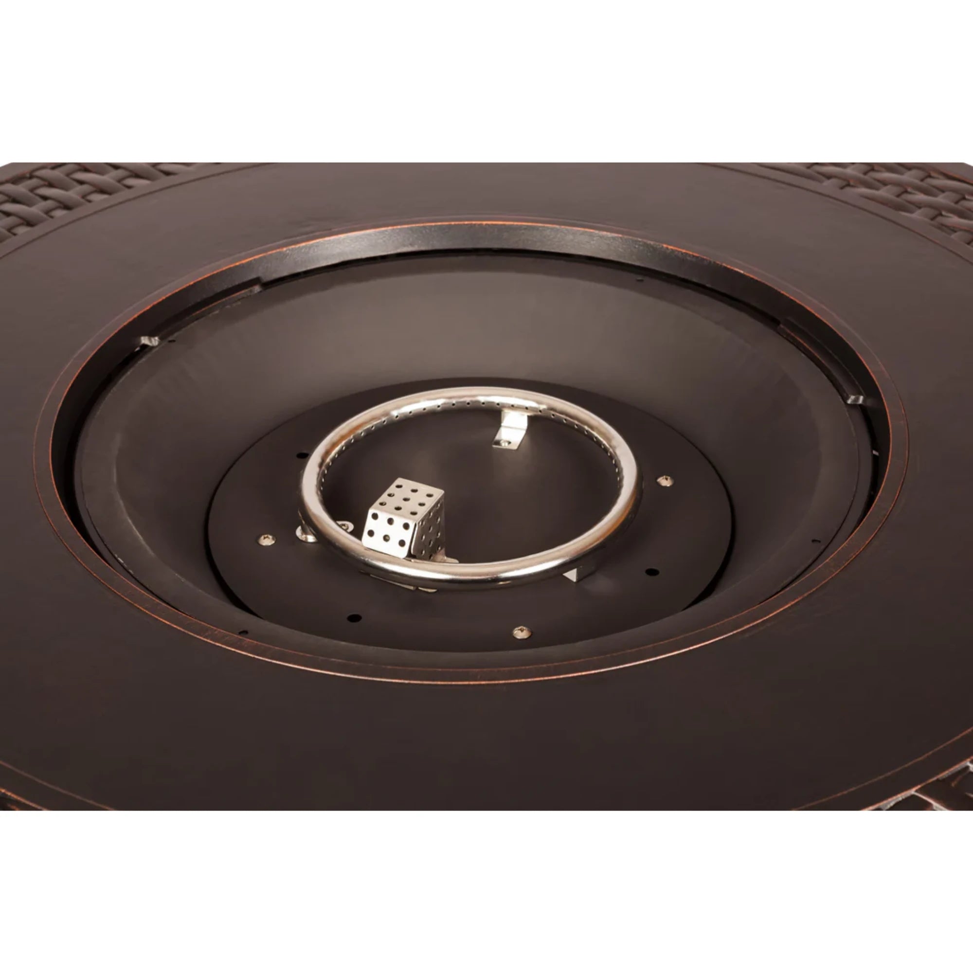 Well Traveled Living Bellante Woven Aluminum Propane Fire Pit | Novaselectes