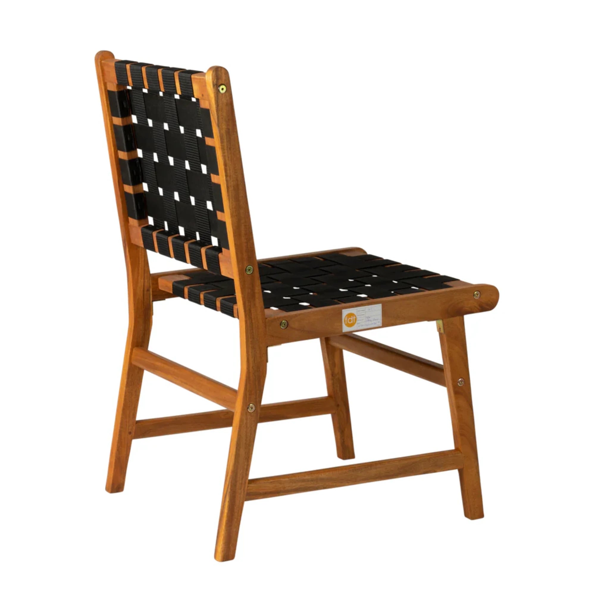 Well Traveled Living Sava Dining Side Chair in Black Webbing | Novaselectes