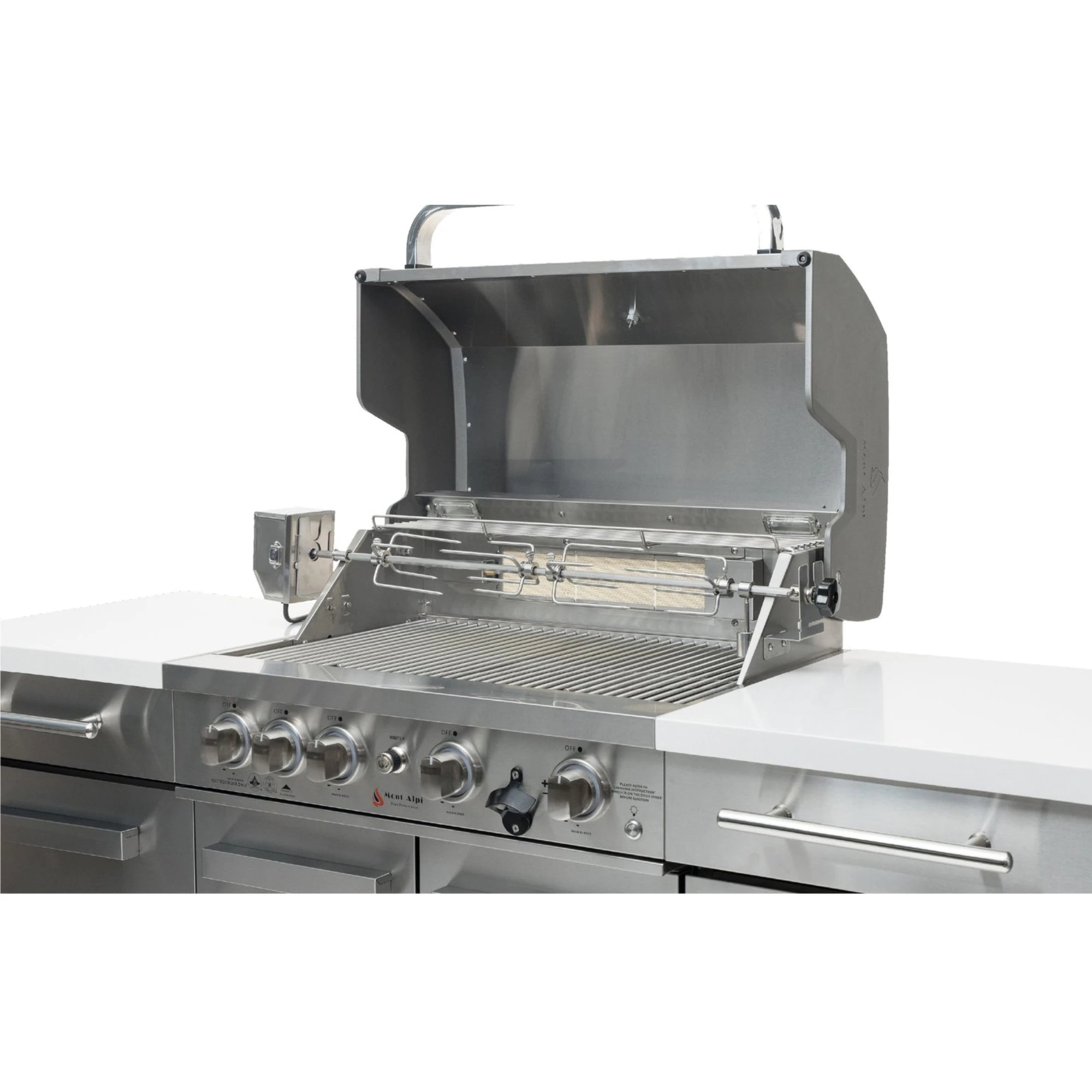 Mont Alpi MA-957RSFC 6 Ft Propane Outdoor Kitchen Island w/ Refrigerator | Novaselectes