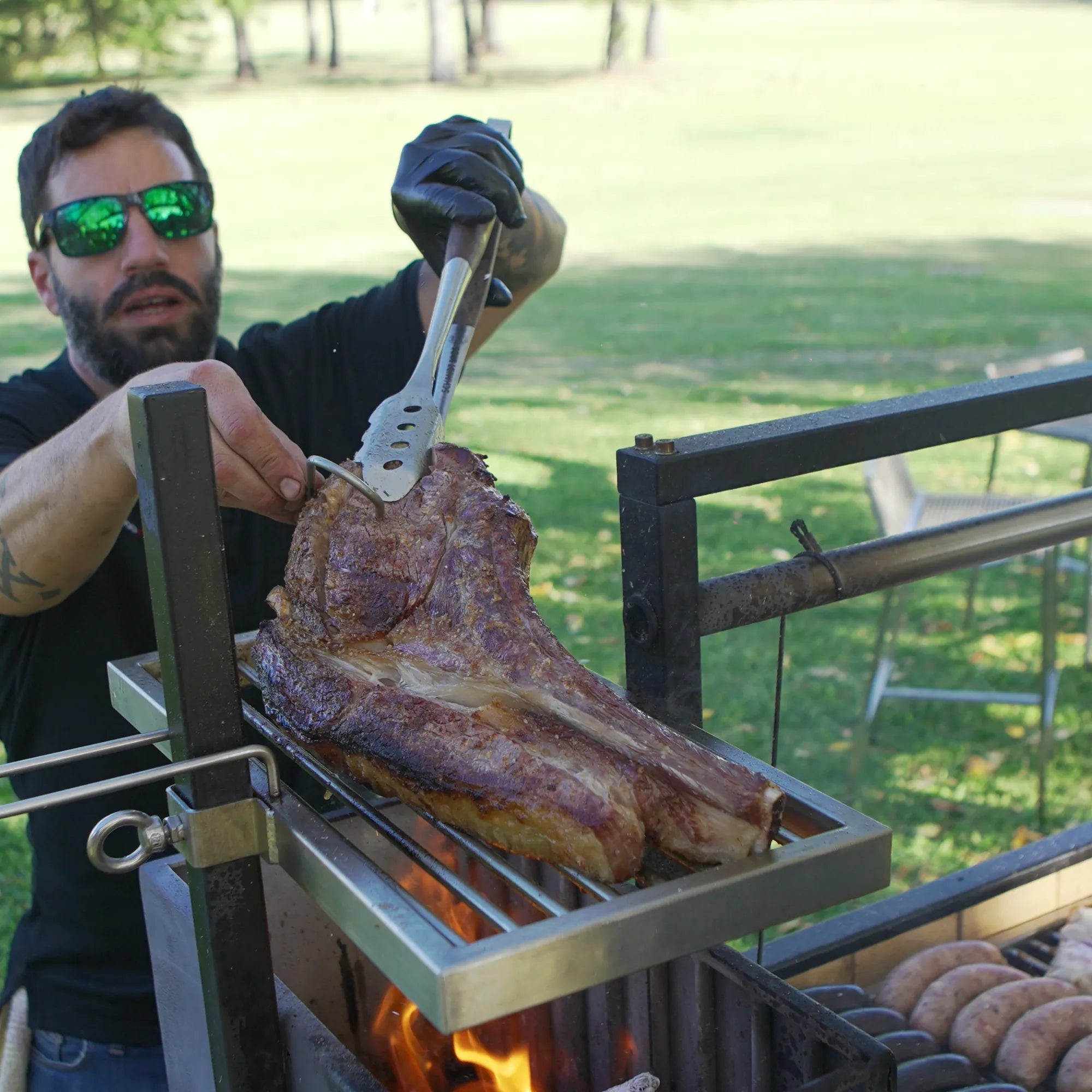 Tagwood BBQ03SI Freestanding Santa Maria Argentine Charcoal Grill | Novaselectes