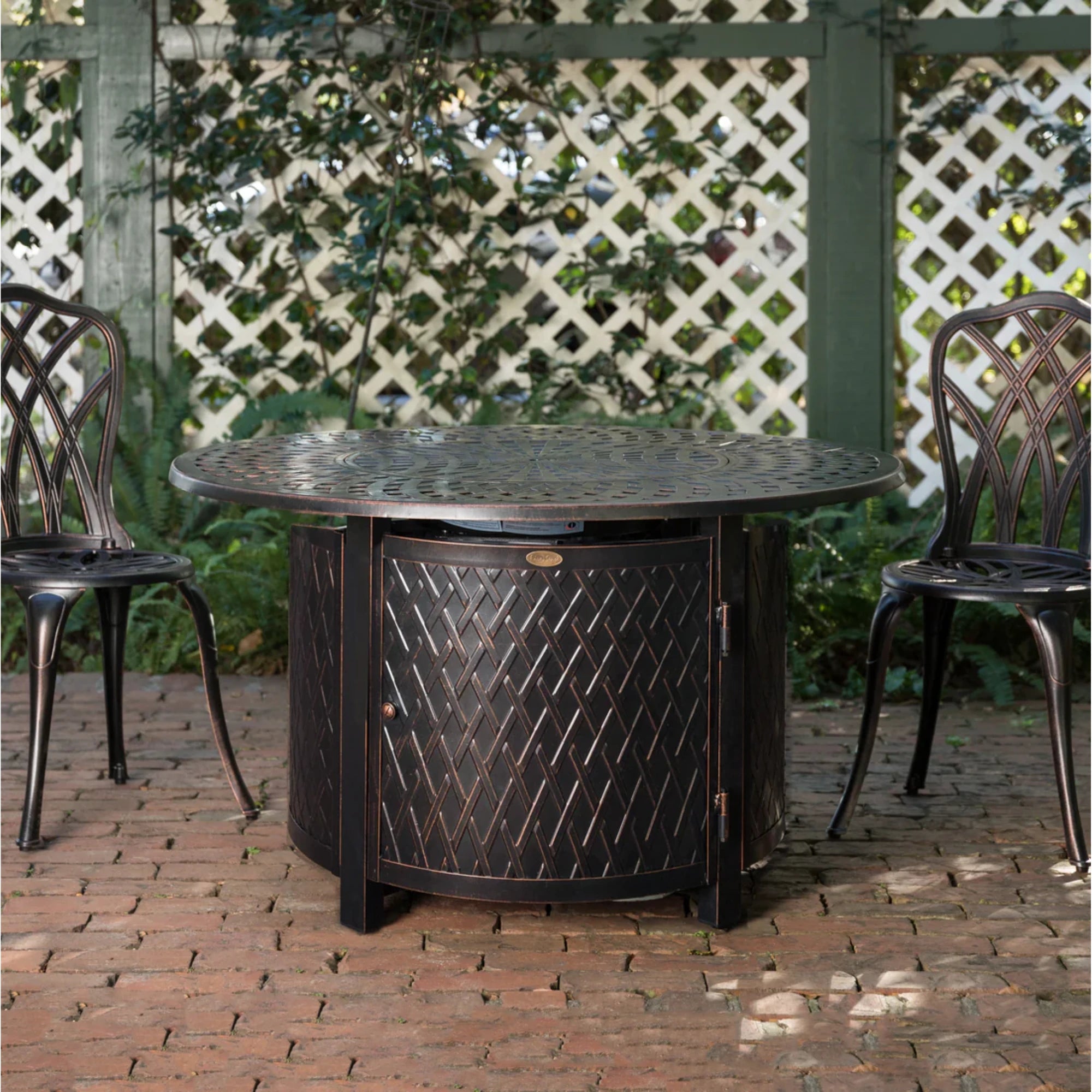 Well Traveled Living Verona Aluminum Round Propane Fire Pit | Novaselectes