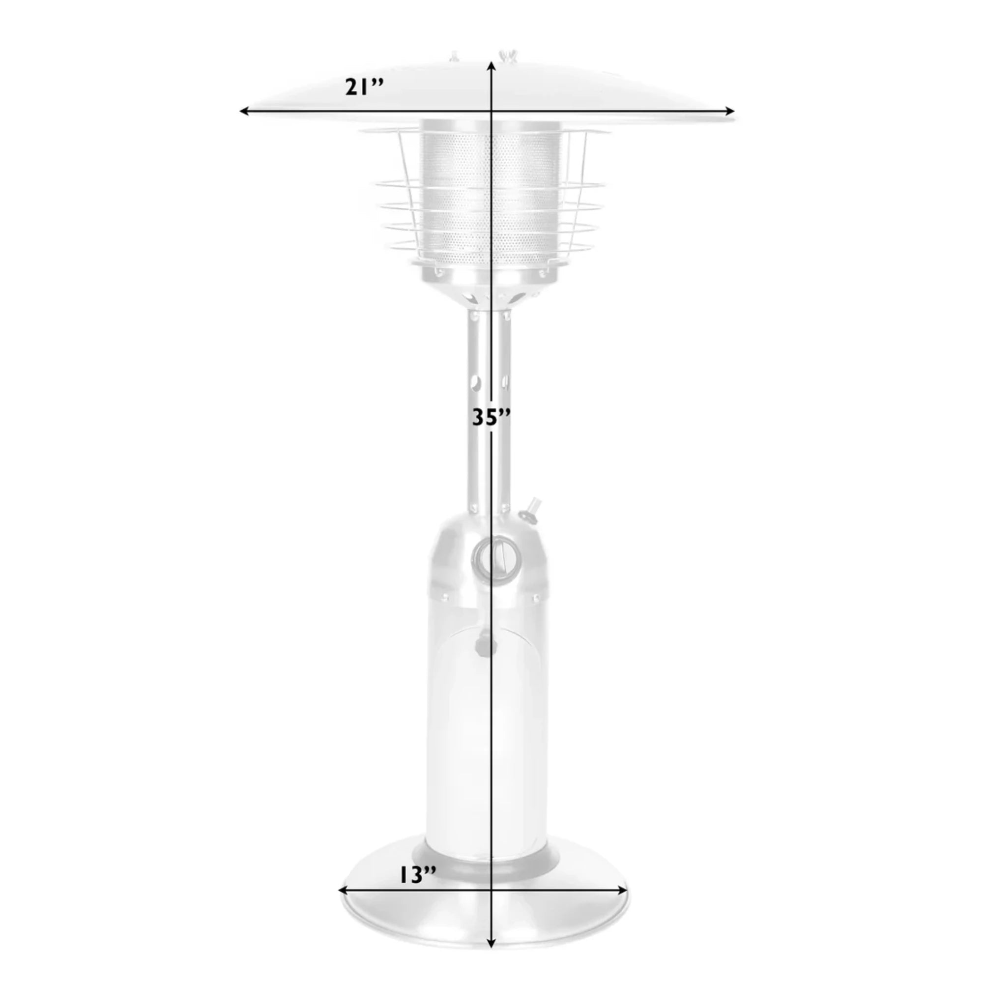 Well Traveled Living Hammered Bronze Finish Table Top Propane Patio Heater | Novaselectes