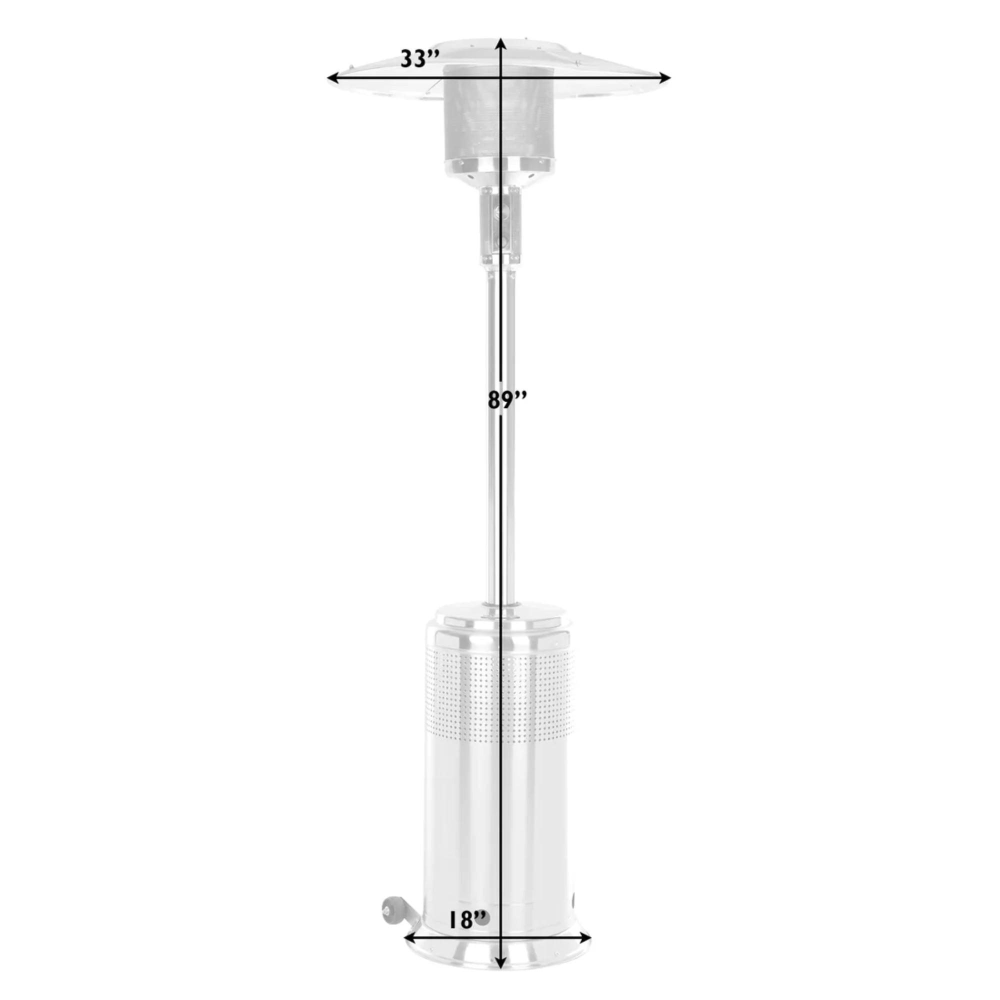 Well Traveled Living Stainless Steel Pro Series Propane Patio Heater | Novaselectes