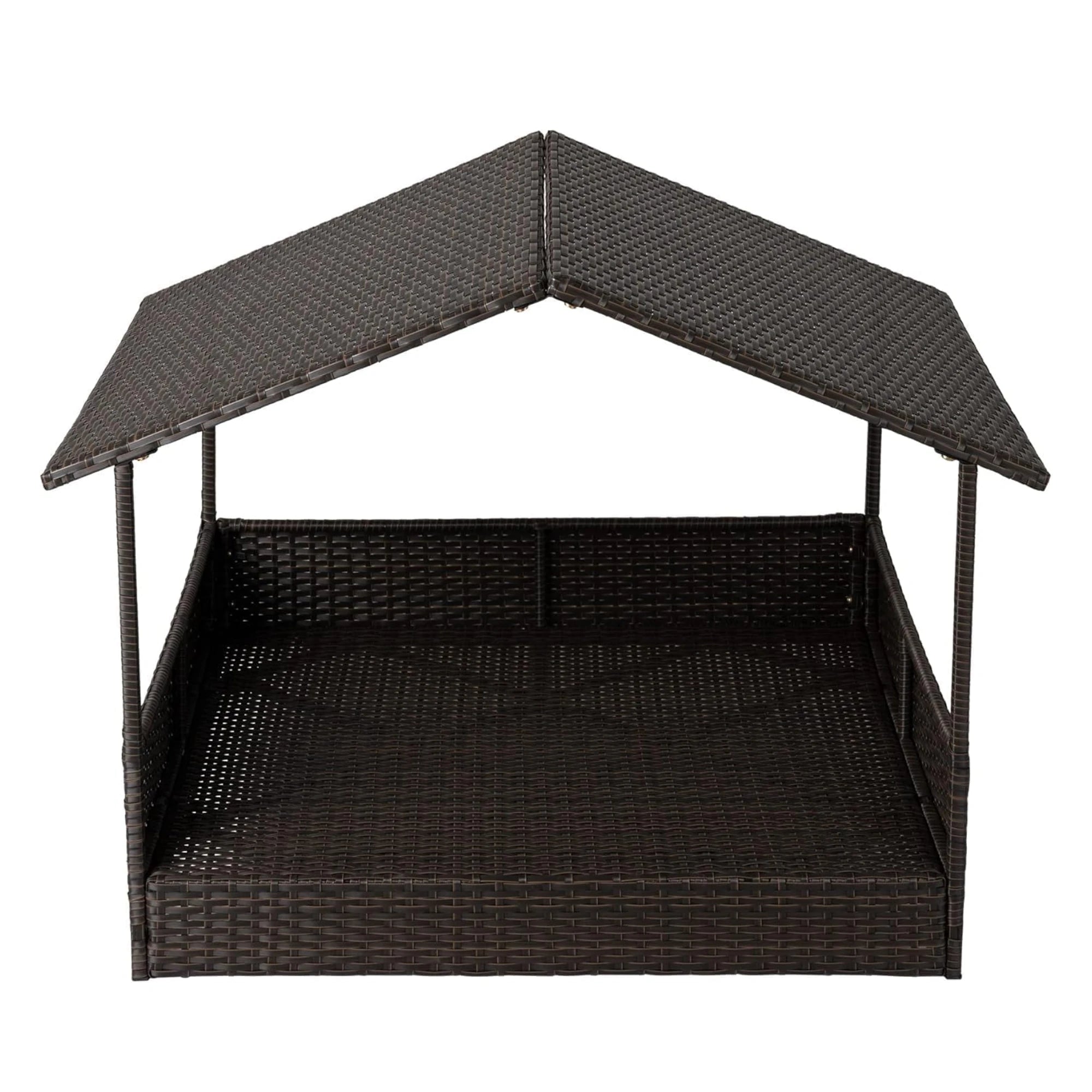 Huntley Pet Rattan Wicker Cabana Raised Pet Bed | Novaselectes