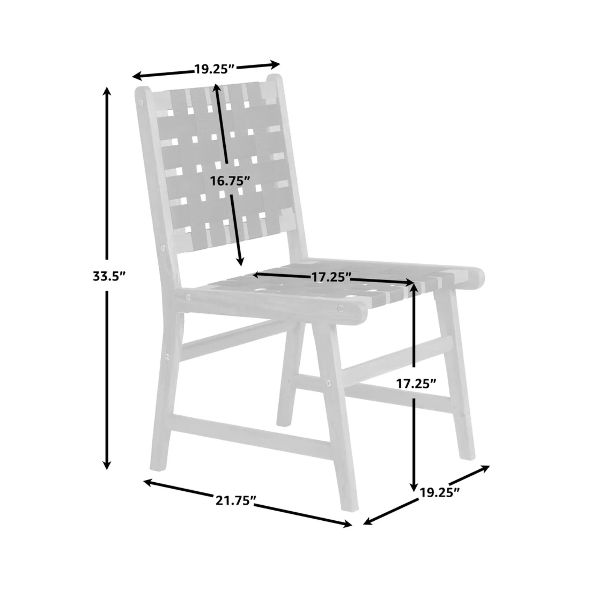 Well Traveled Living Sava Dining Side Chair in Black Webbing | Novaselectes