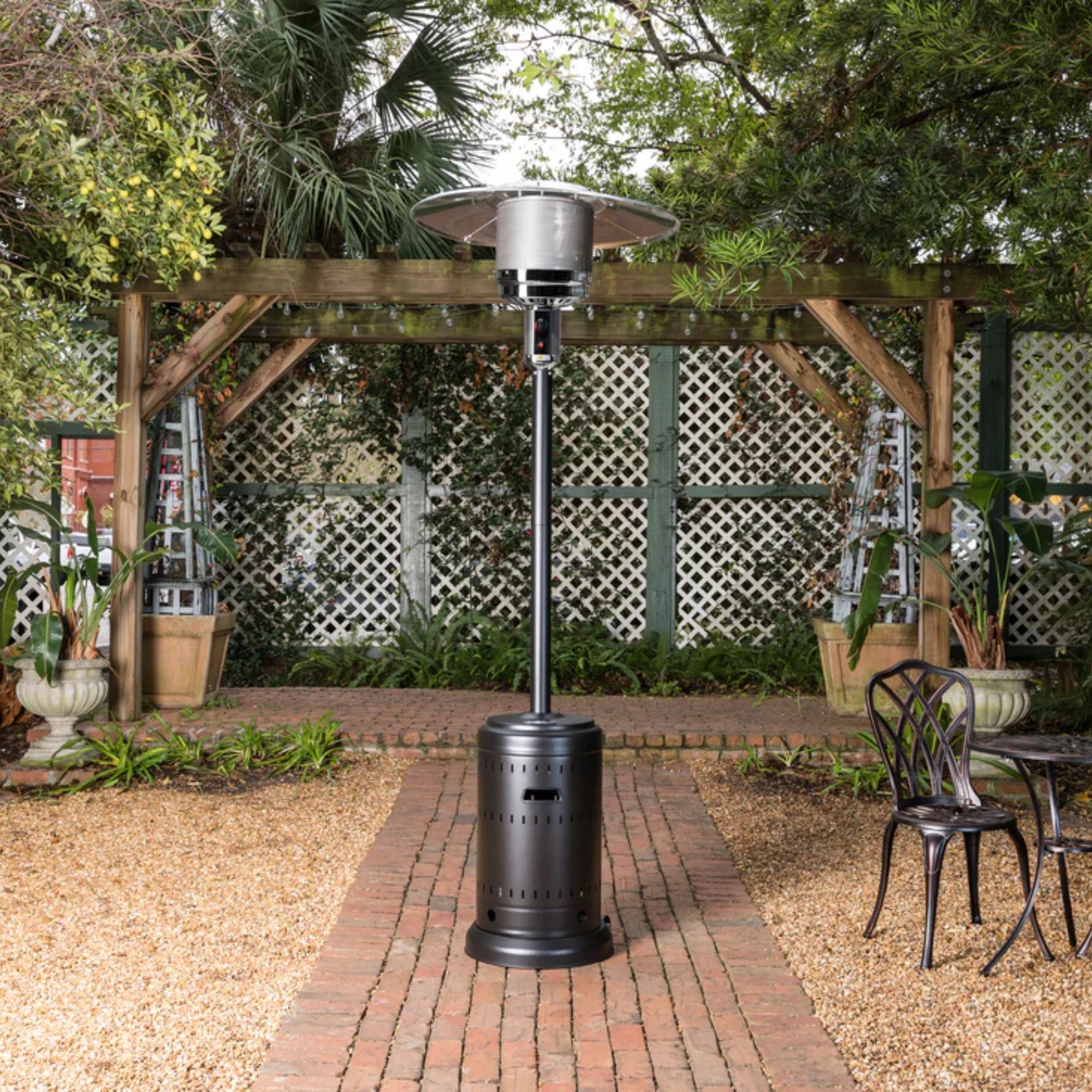 Well Traveled Living Espresso Finish Commercial Propane Gas Patio Heater | Novaselectes