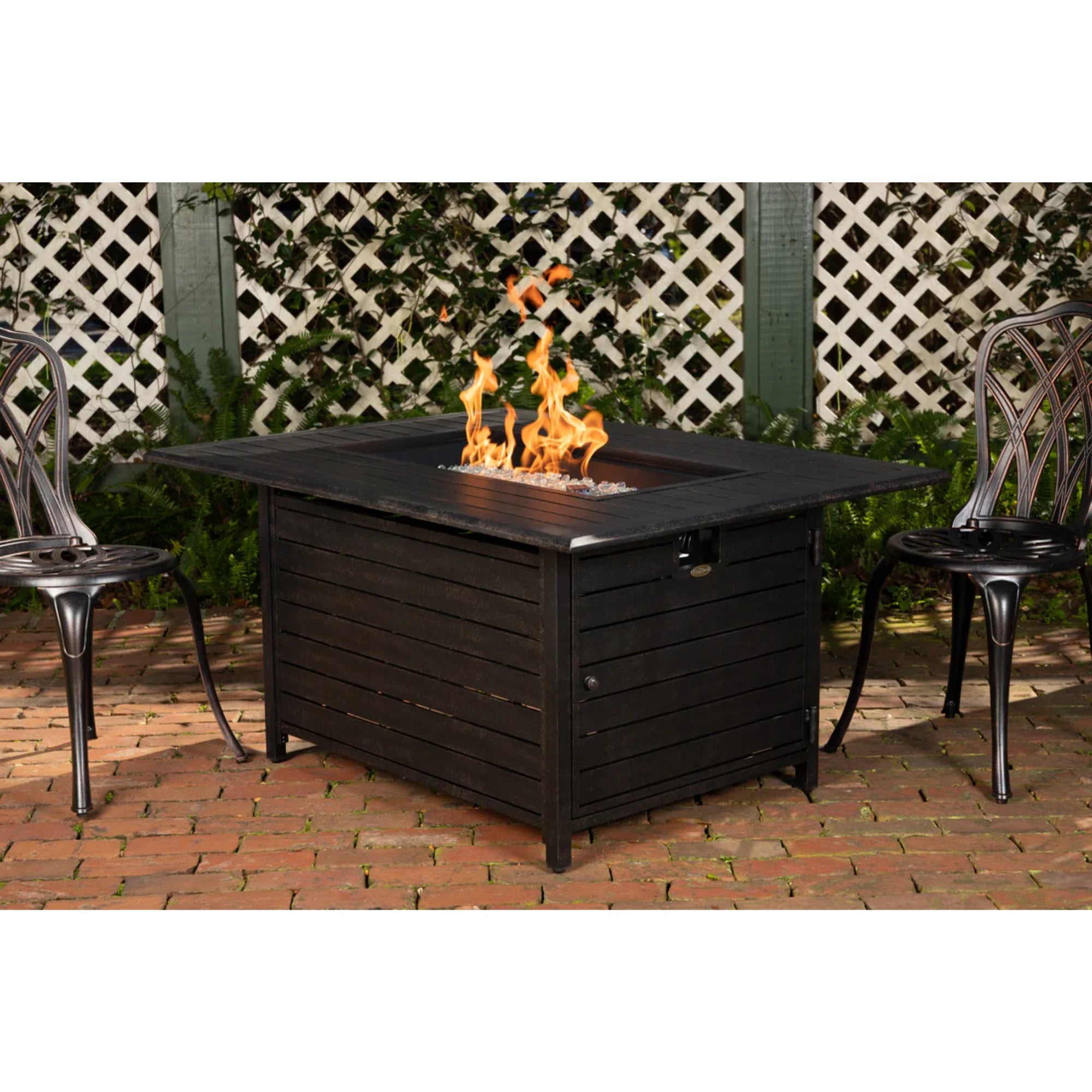 Well Traveled Living Longmont Aluminum Rectangular Propane Fire Pit | Novaselectes