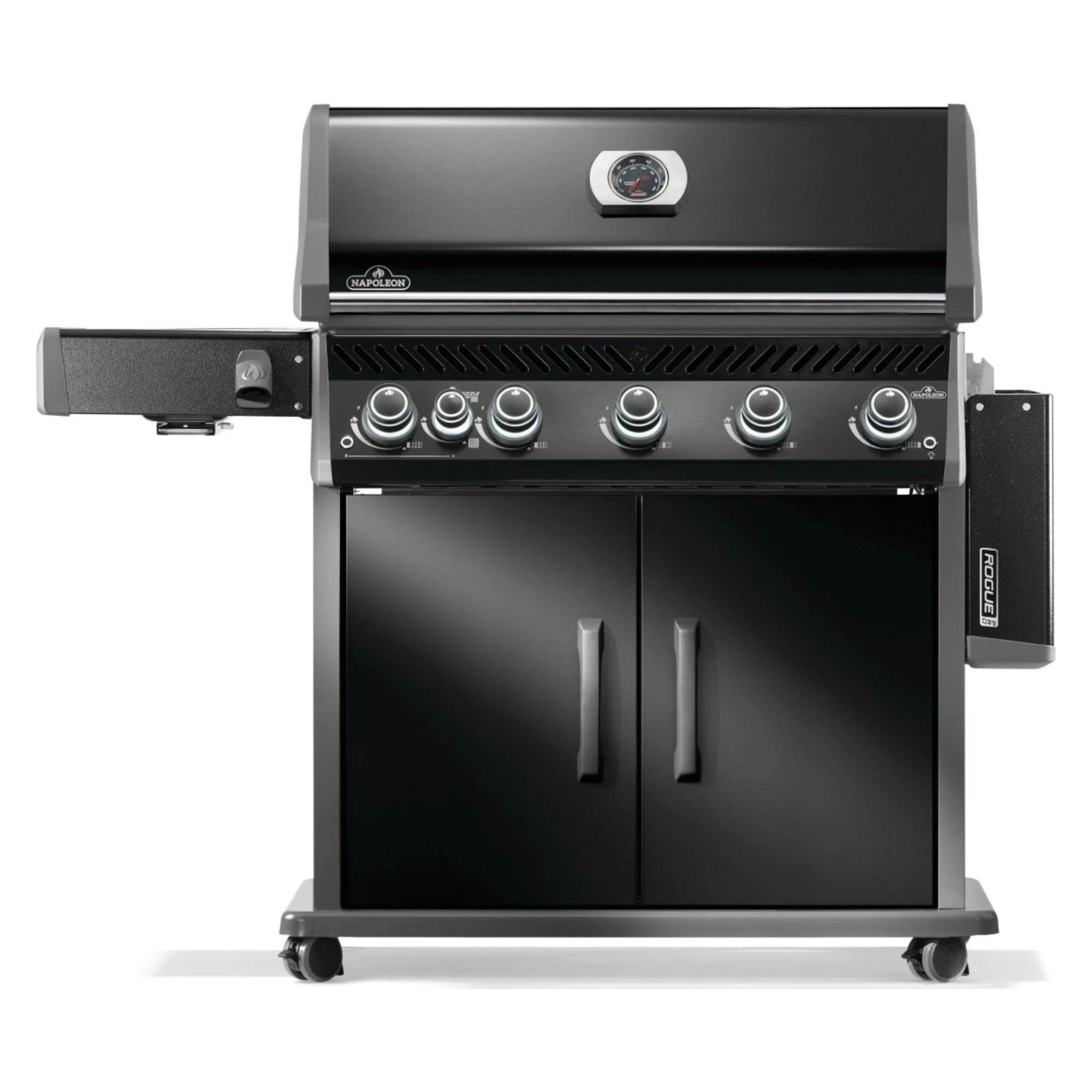 Napoleon Rogue PRO 625 SIB Black Freestanding Gas Grill w/ Infrared Side Burner | Novaselectes