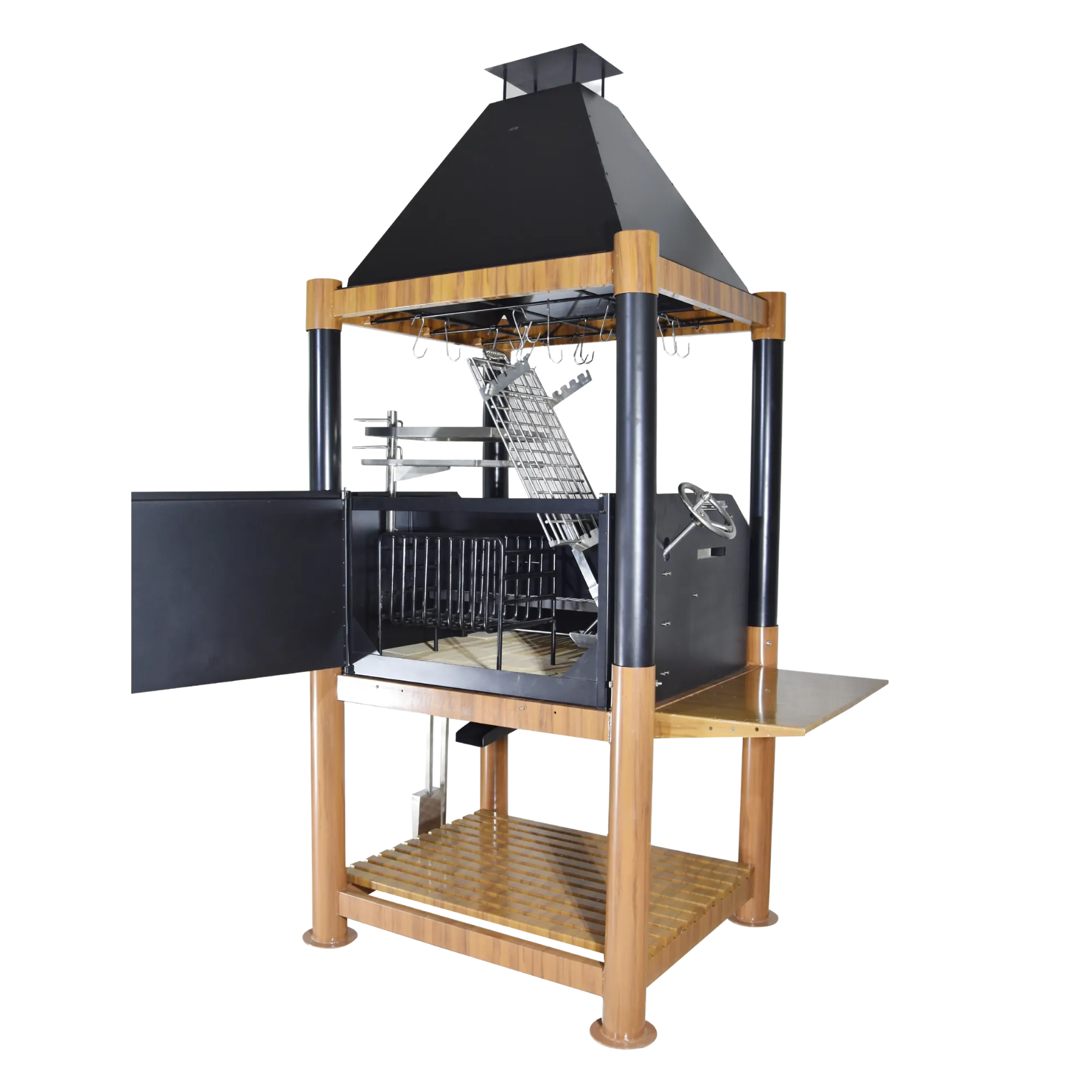 Tagwood BBQ02SI Premium Freestanding Santa Maria Argentine Grill - "The Beast" | Novaselectes