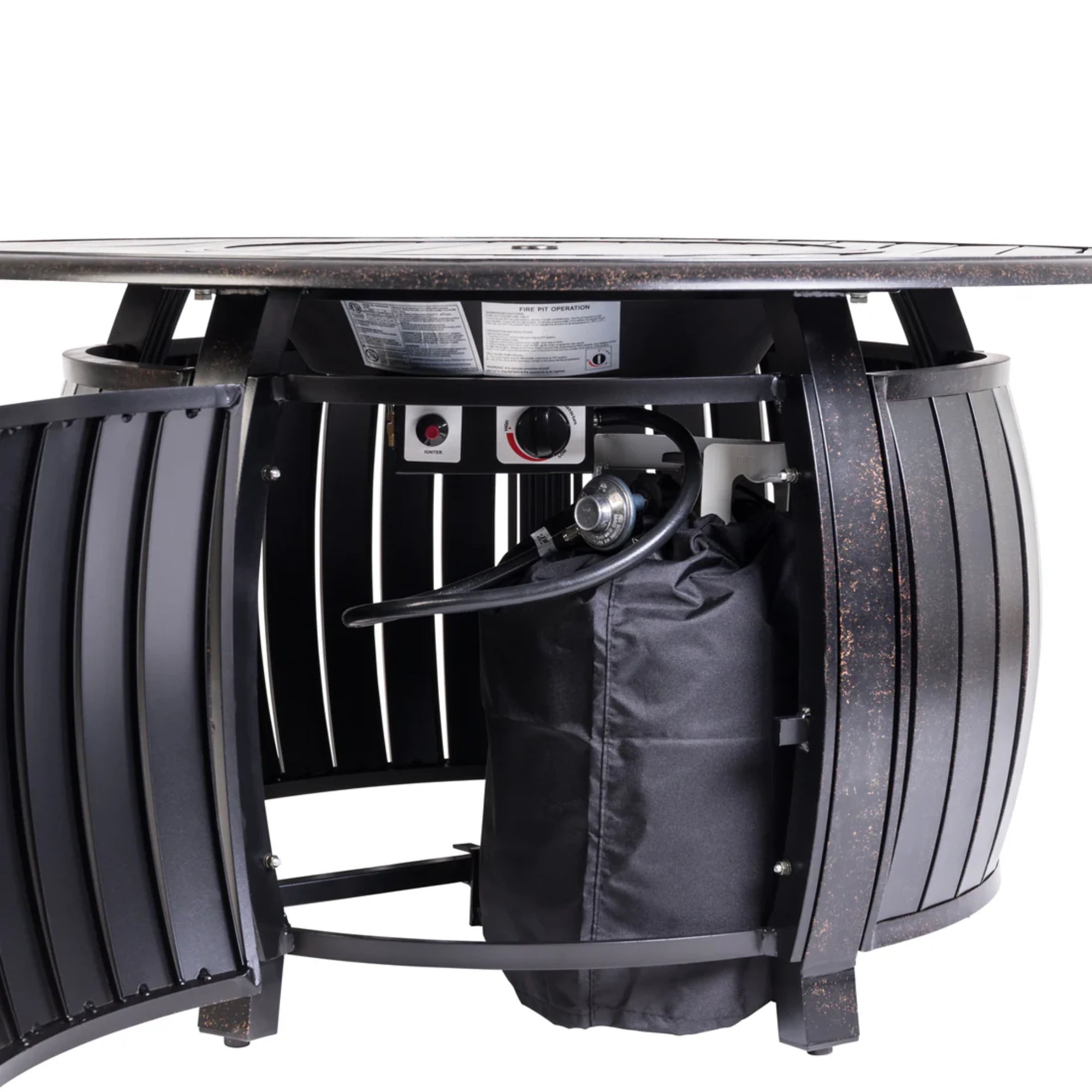 Well Traveled Living Grand Cooper Aluminum Round Propane Fire Pit | Novaselectes