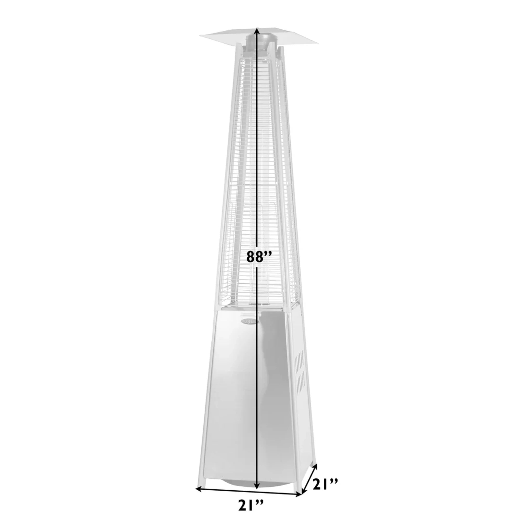 Well Traveled Living Stainless Steel Propane Pyramid Flame Heater | Novaselectes