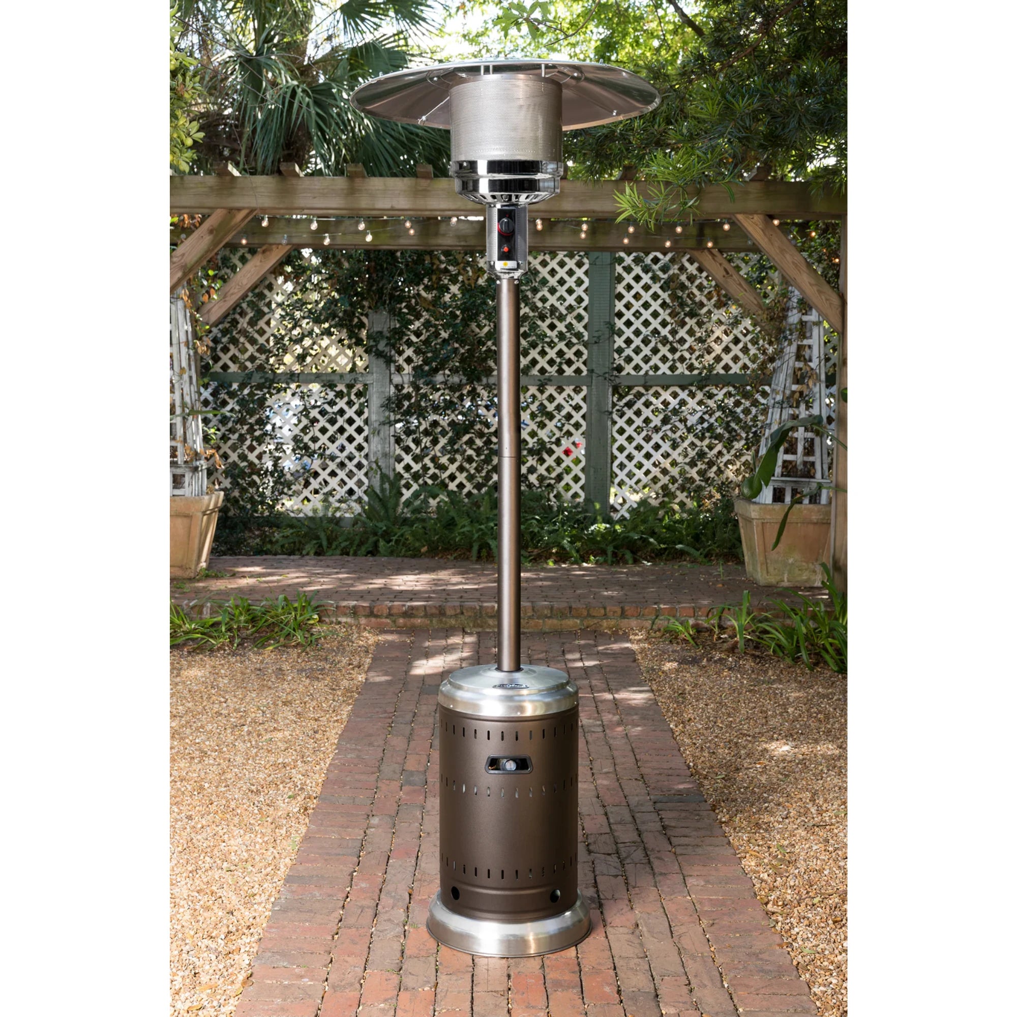 Well Traveled Living Ash & Stainless Steel Finish Propane Gas Patio Heater | Novaselectes