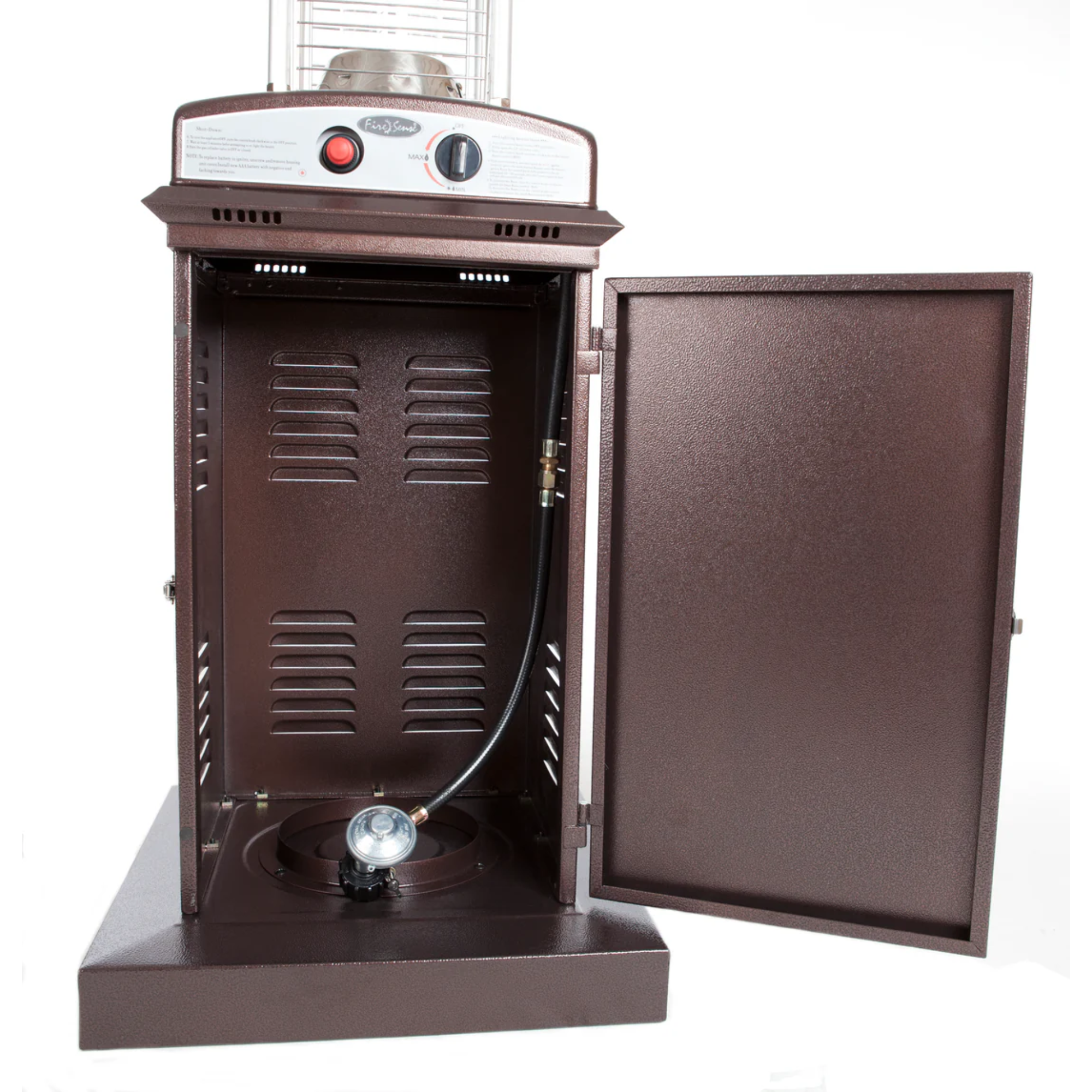 Well Traveled Living Hammered Bronze Finish Square Flame Propane Patio Heater | Novaselectes