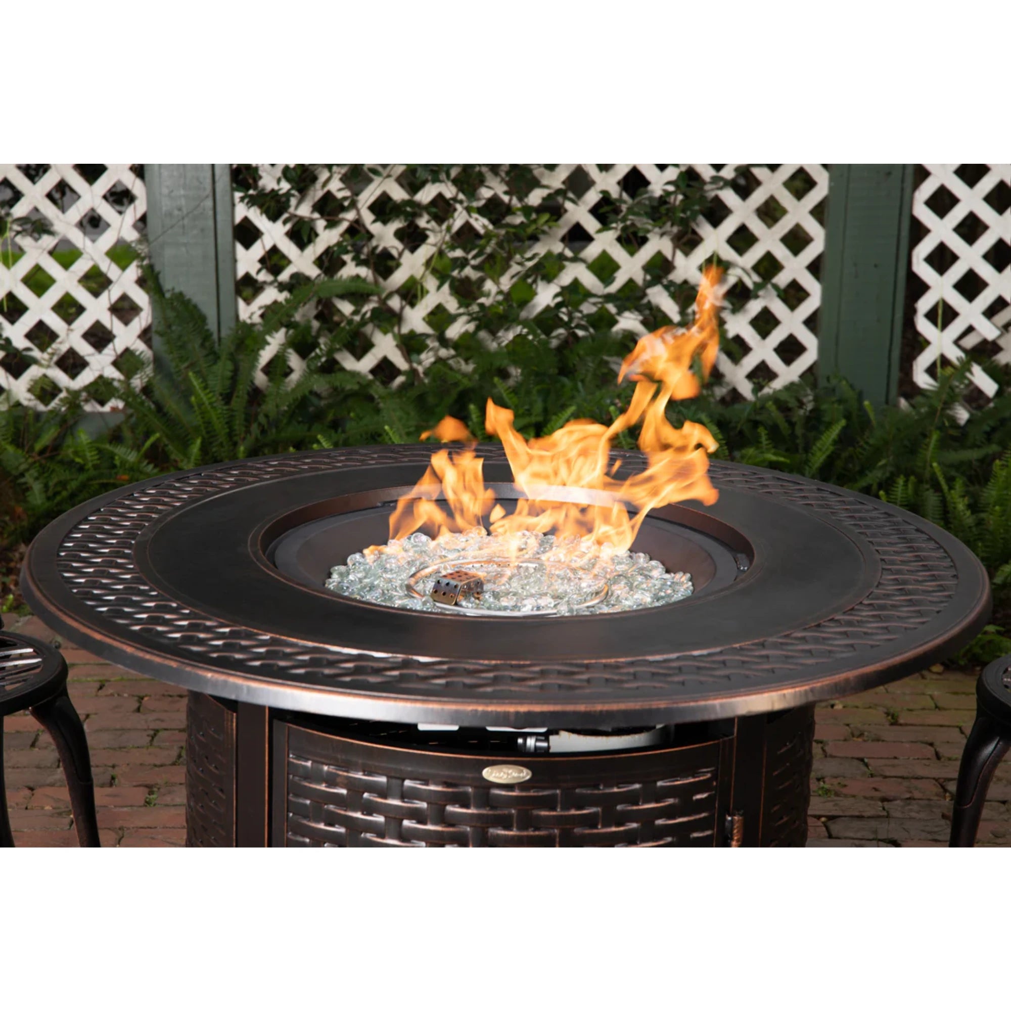 Well Traveled Living Bellante Woven Aluminum Propane Fire Pit | Novaselectes