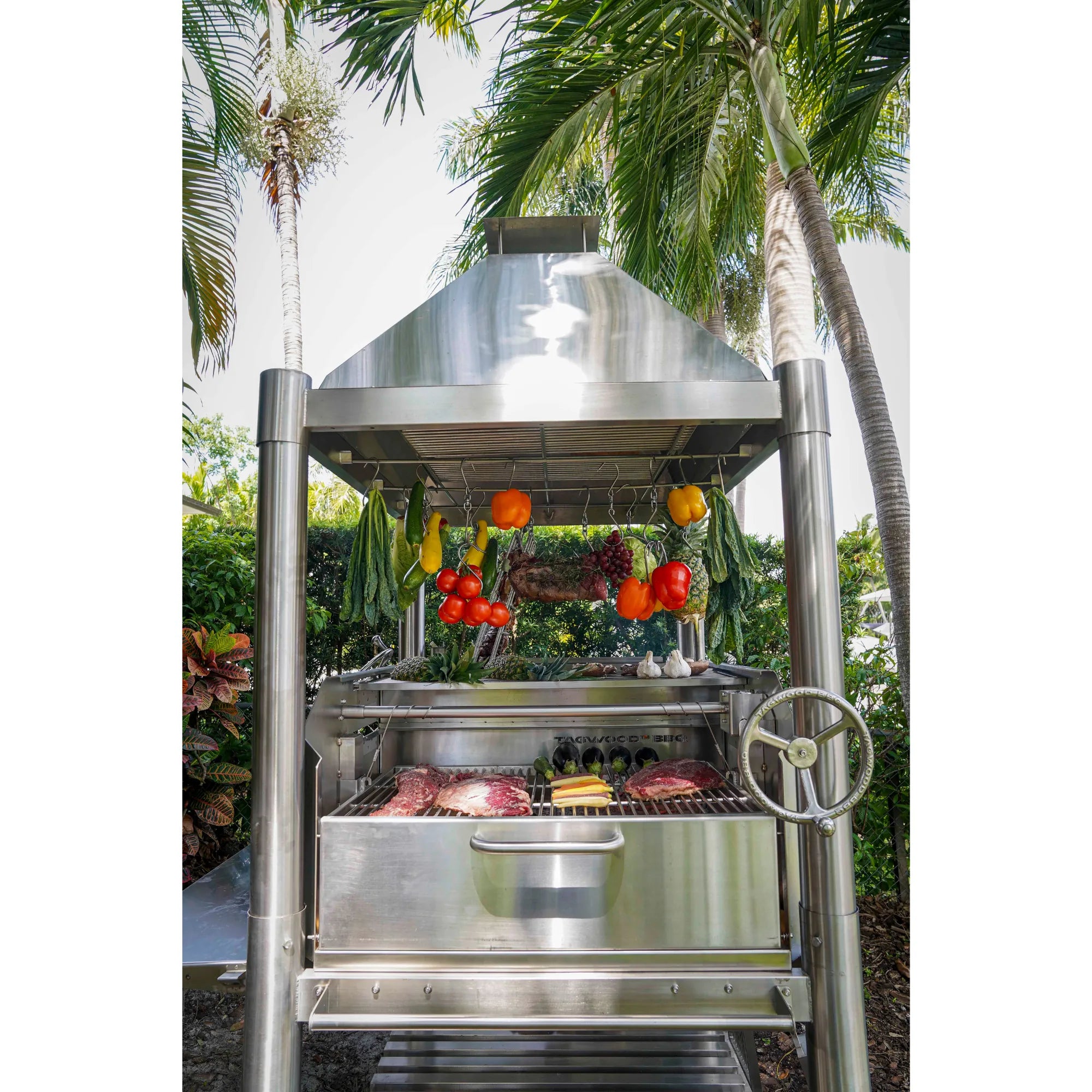 Tagwood BBQ12SS Argentine Santa Maria Stainless Steel Charcoal Grill | Novaselectes