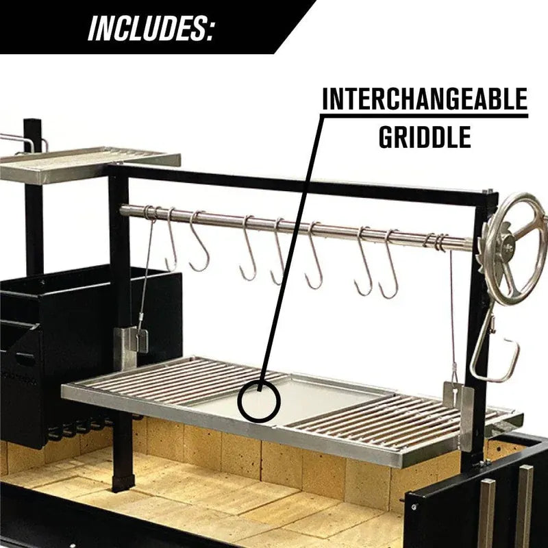 Tagwood BBQ03SI Freestanding Santa Maria Argentine Charcoal Grill | Novaselectes