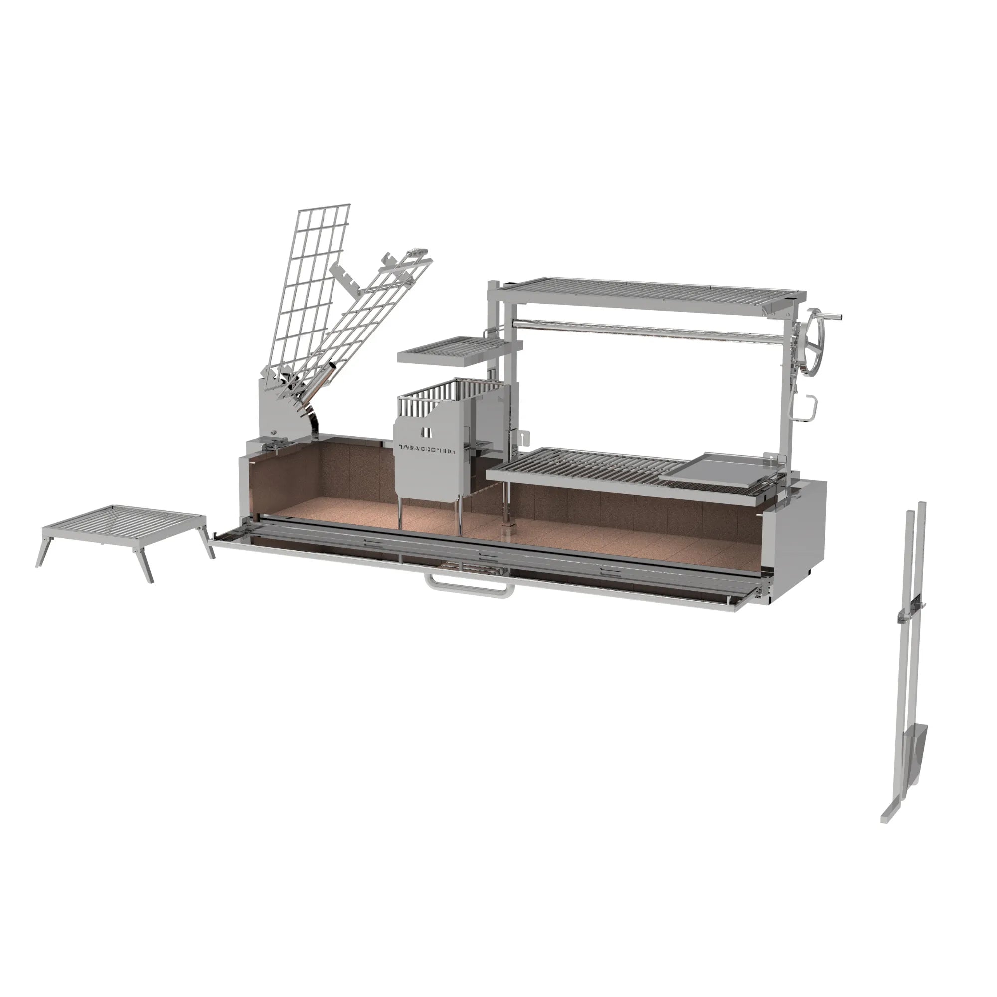 Tagwood BBQ08SS Argentine Santa Maria Wood Fire & Charcoal Gaucho Grill | Novaselectes