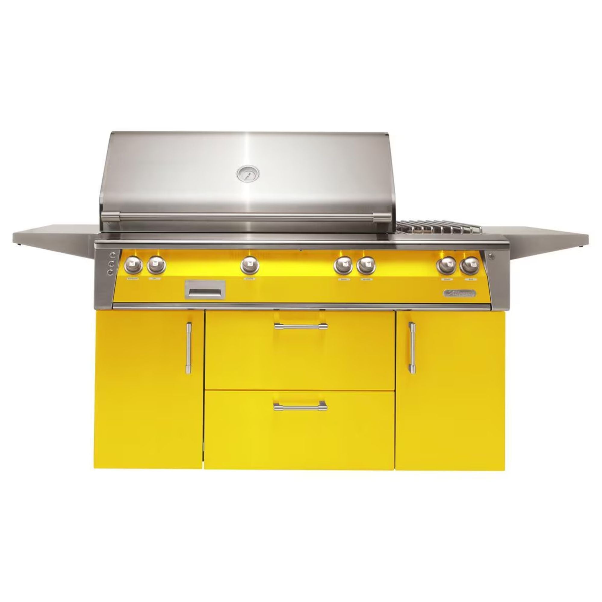 Alfresco Deluxe 56-Inch Stainless Steel Freestanding Gas Grill w/ Rotisserie, Side Burner & Sear Zone