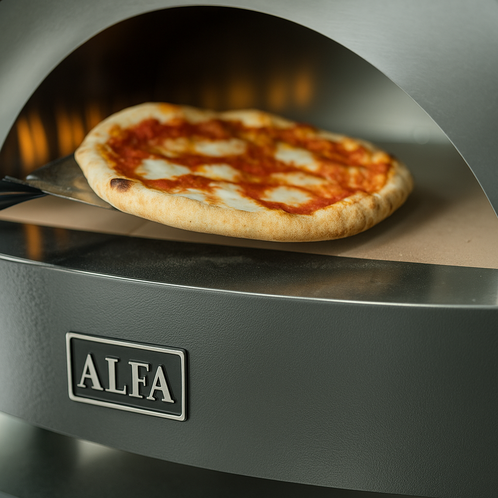 Alfa Moderno Anthracite Grey 3 Pizze Freestanding Gas Pizza Oven | Novaselectes