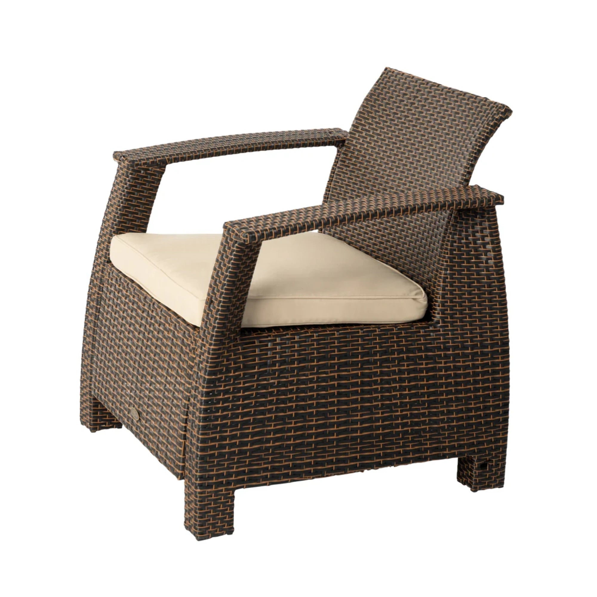 Well Traveled Living Bondi Deluxe Armchair in Mocha Wicker | Novaselectes