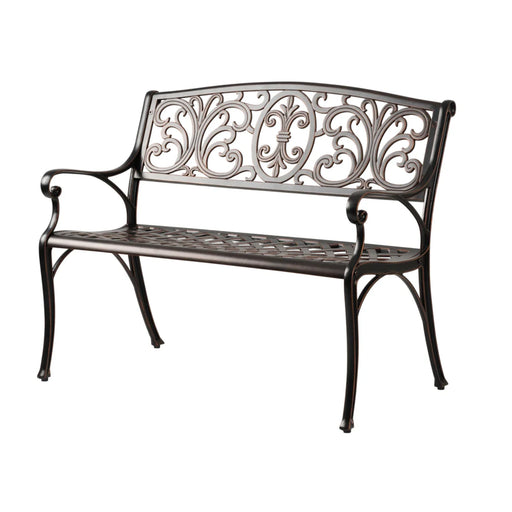Well Traveled Living Decatur Aluminum Patio Bench in Antique Bronze | Novaselectes