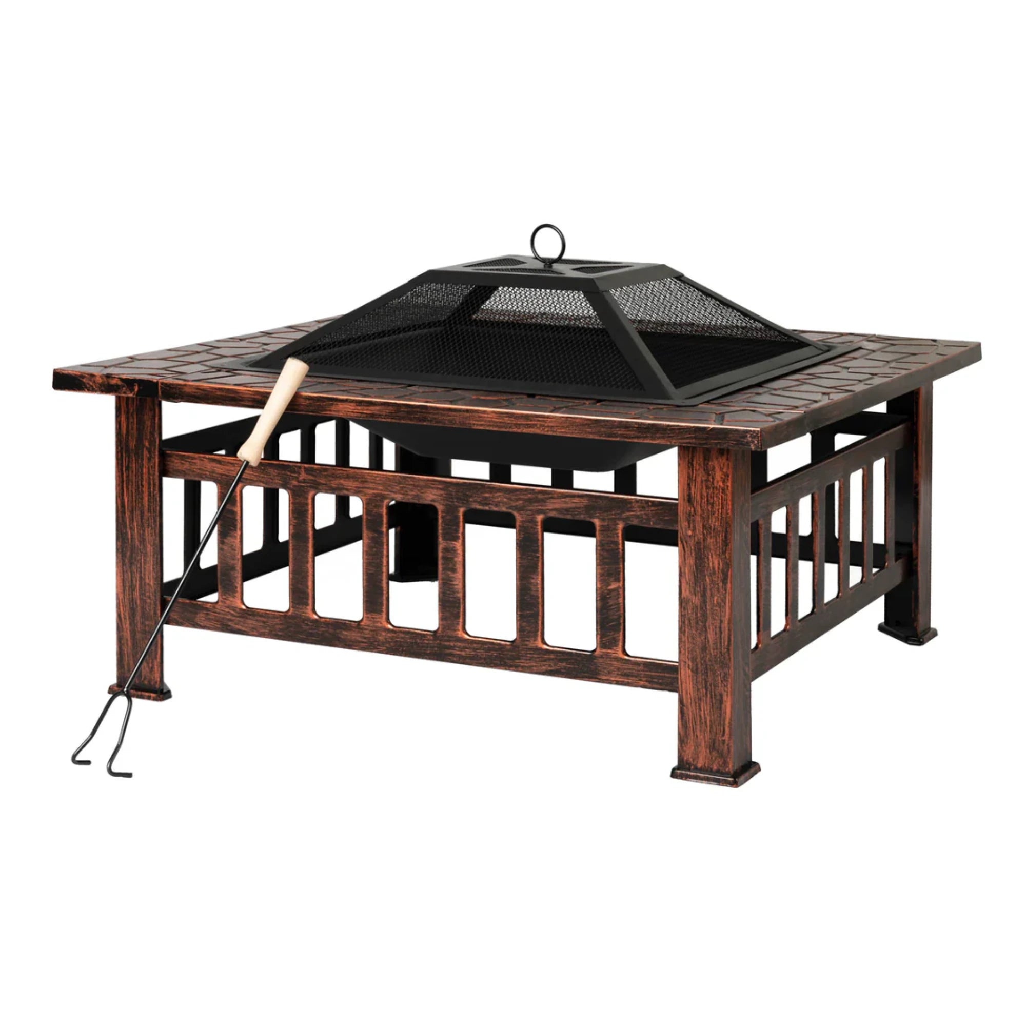 Well Traveled Living Foxdale Square Wood-Burning Fire Pit | Novaselectes