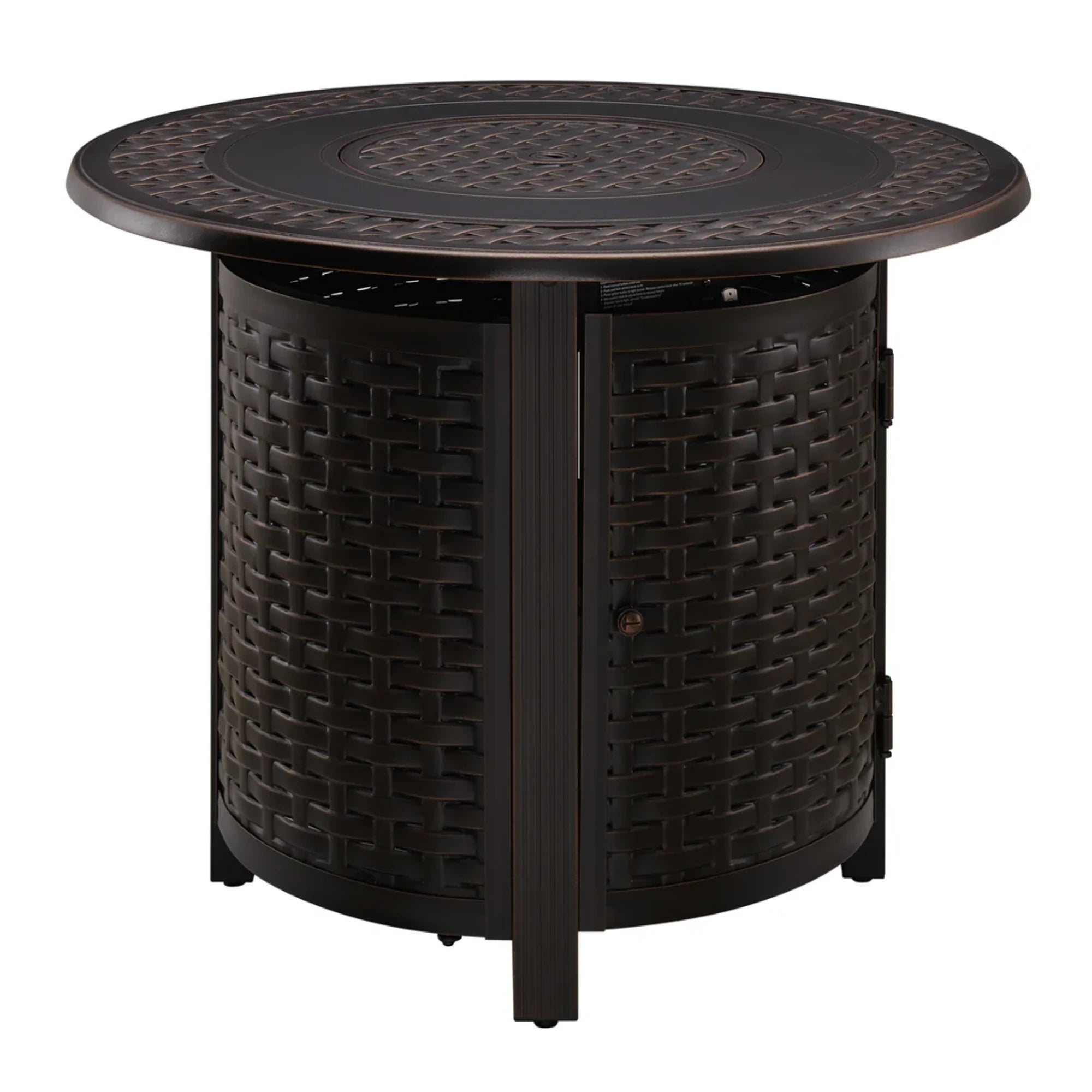 Well Traveled Living Hendricks Aluminum 34" Round Propane Fire Pit | Novaselectes