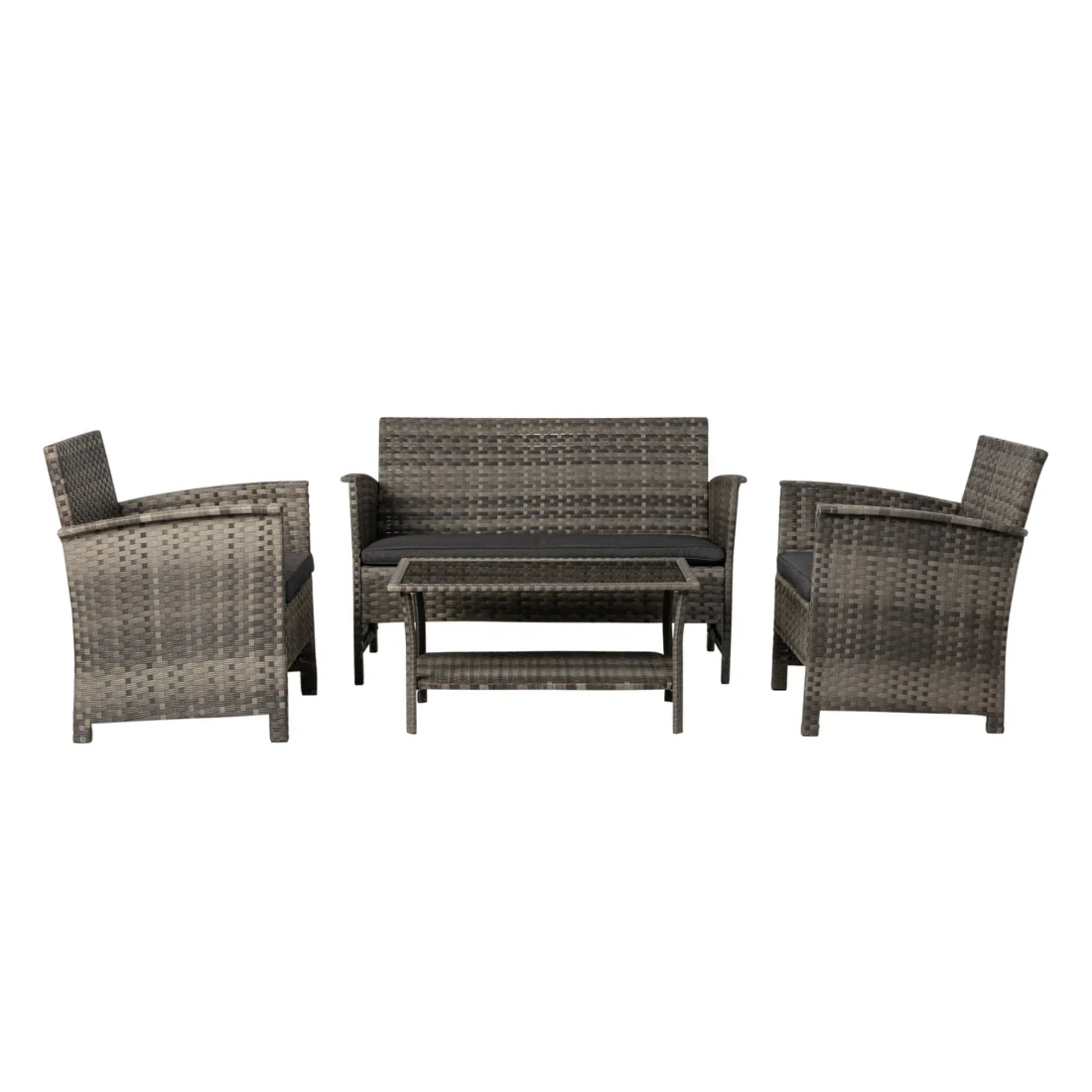 Well Traveled Living Jareth Wicker Patio Set | Novaselectes