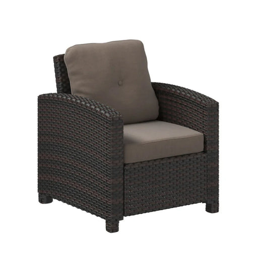 Well Traveled Living Miles Club Chair in Mocha Wicker | Novaselectes