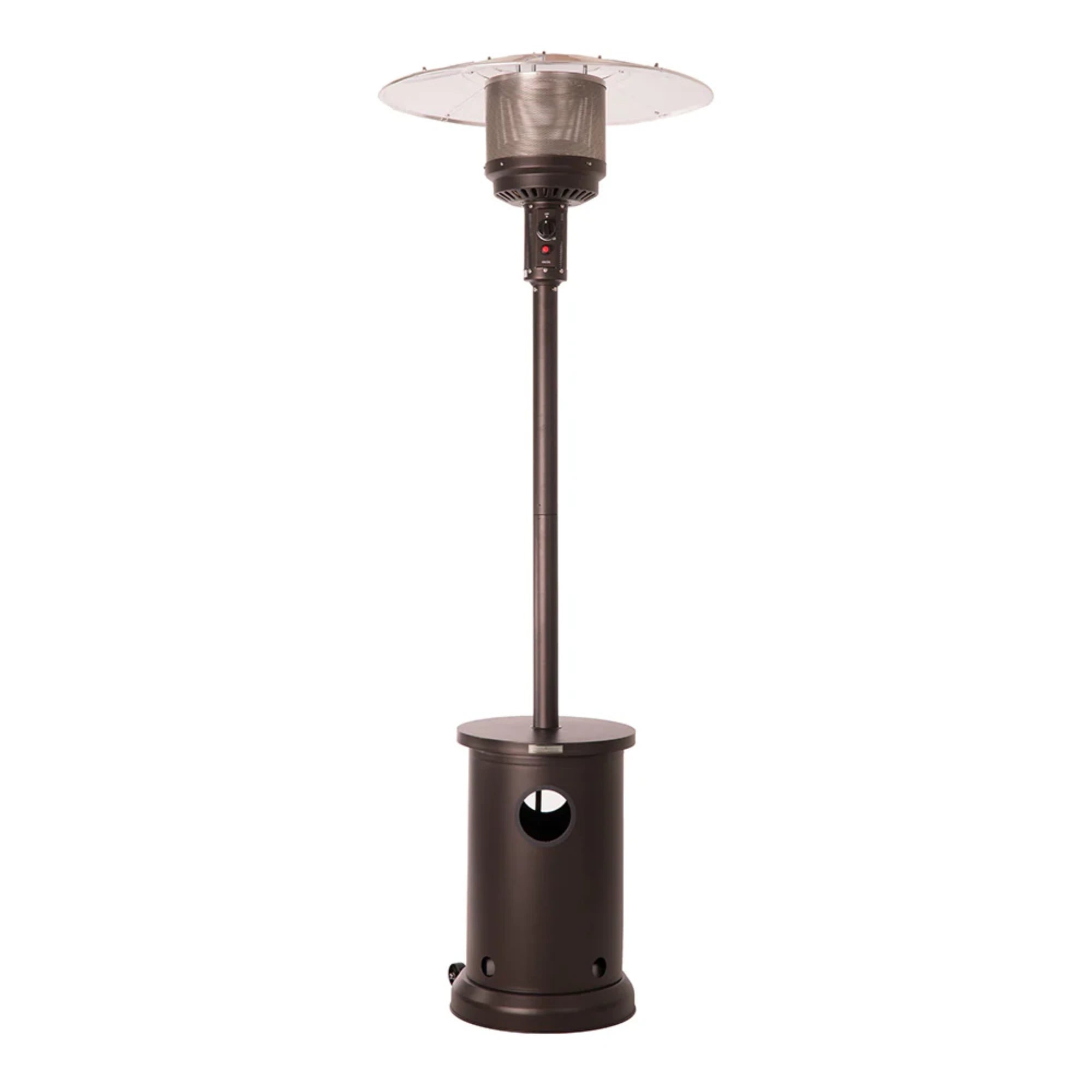 Well Traveled Living Mocha Finish Patio Heater w/ Table | Novaselectes