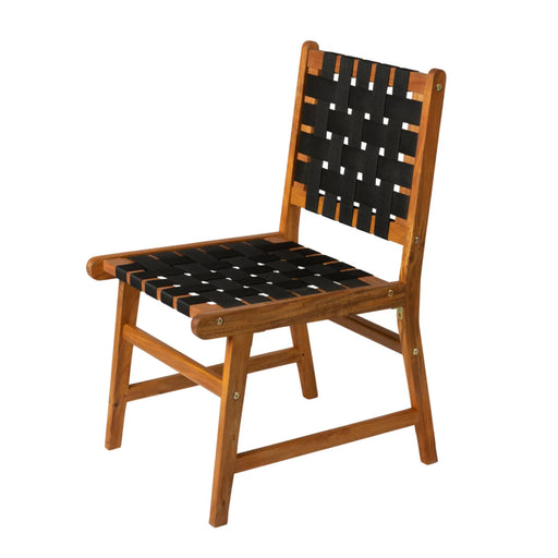 Well Traveled Living Sava Dining Side Chair in Black Webbing | Novaselectes
