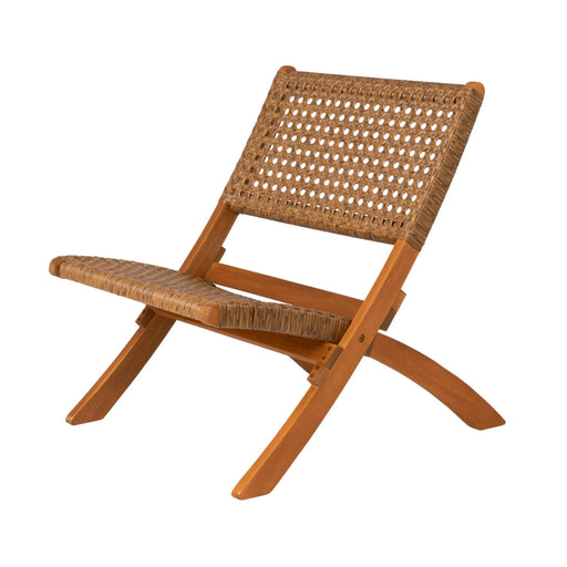 Well Traveled Living Sava Folding Chair in Tan Wicker | Novaselectes