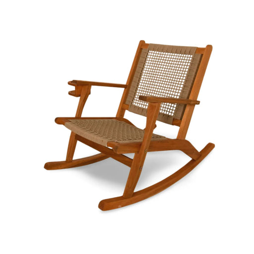Well Traveled Living Vega Outdoor Rocking Chair with Beverage Holder | Novaselectes