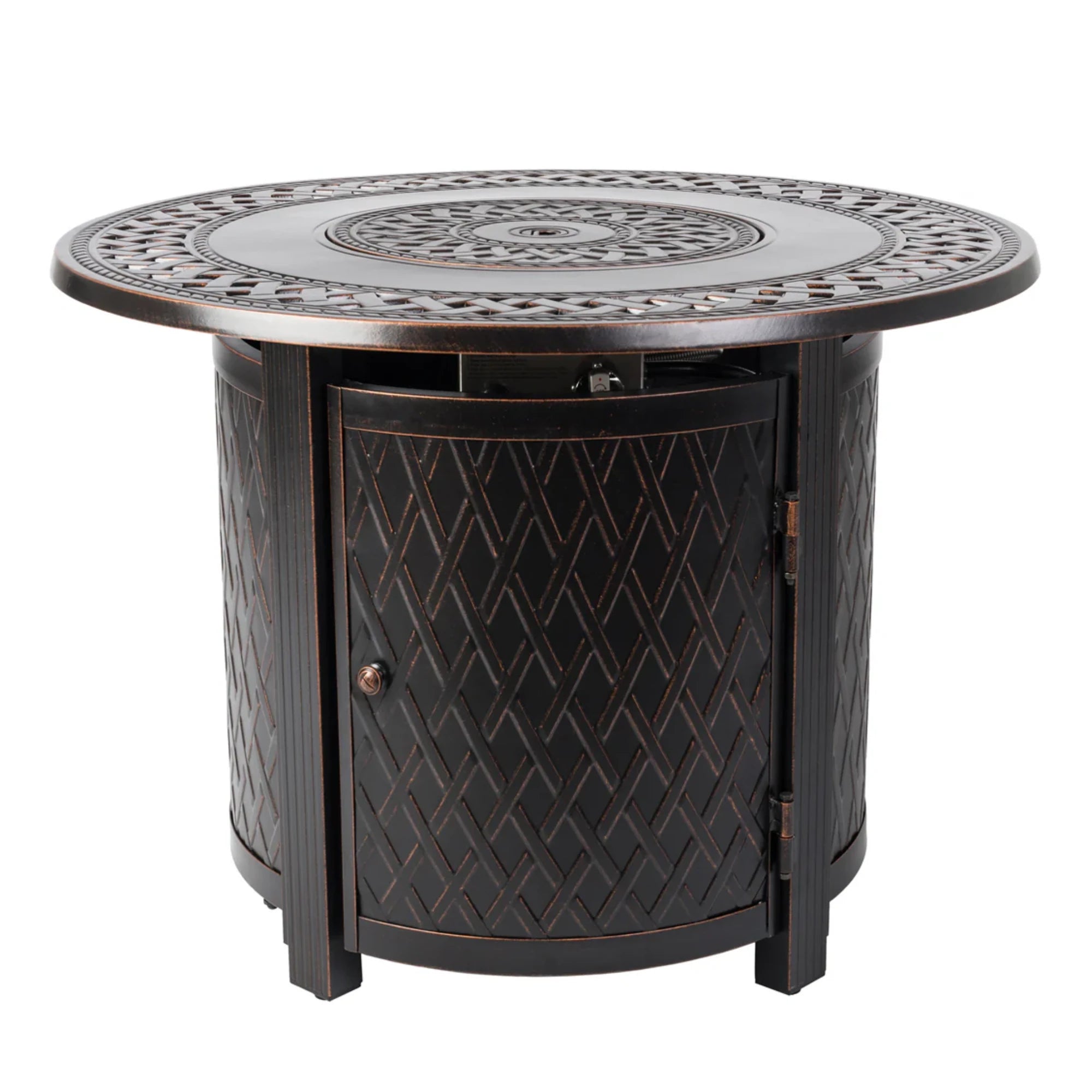 Well Traveled Living Wagner Aluminum Round Propane Fire Pit | Novaselectes