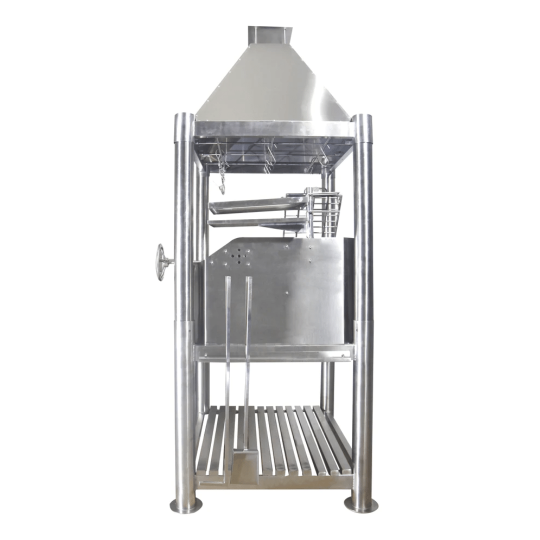 Tagwood BBQ02SS Premium Freestanding Santa Maria Argentine Grill Stainless Steel - "The Beast"